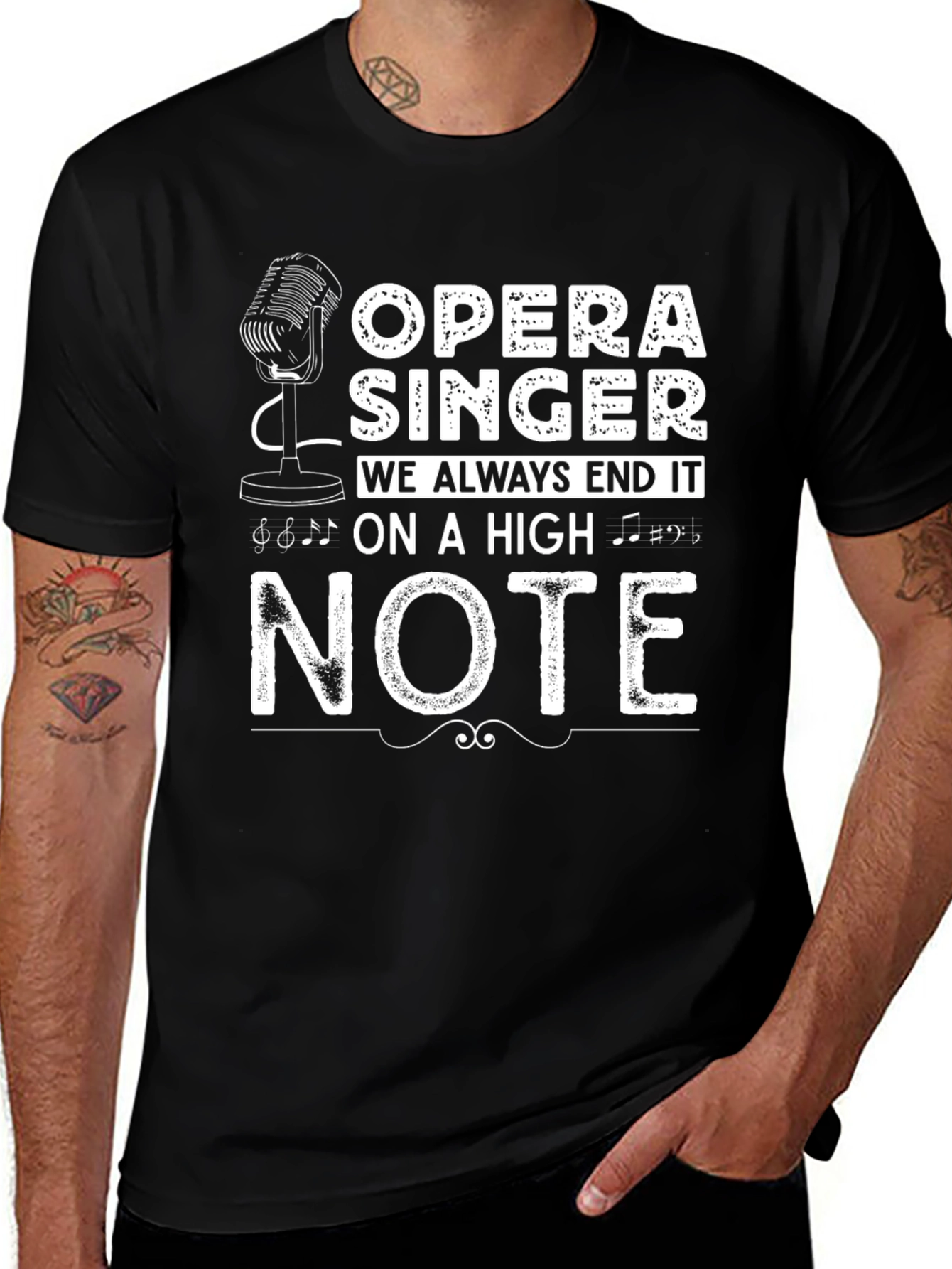 Opera Singer High Note Graphic Tee - Black
