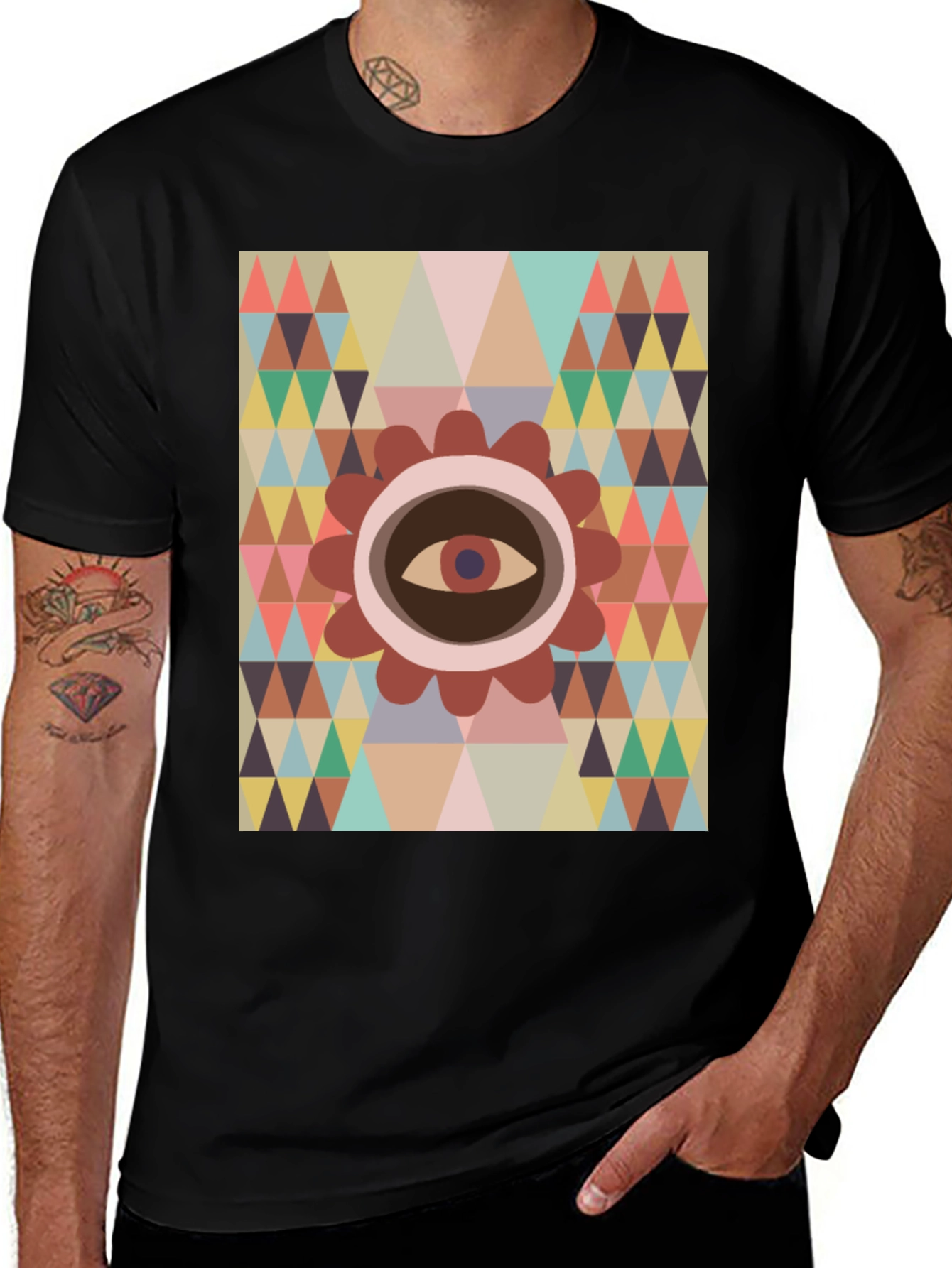 Variant 8 of Eye Geometric T-Shirt - Modern Graphic Tee