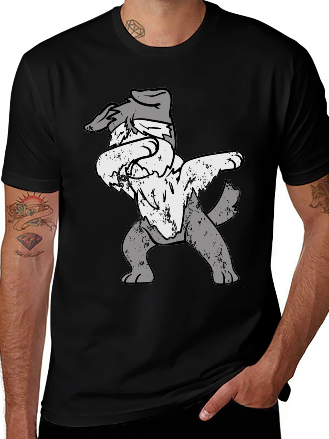 Variant 12 of Dabbing Dog Graphic Tee - Cool Novelty Design