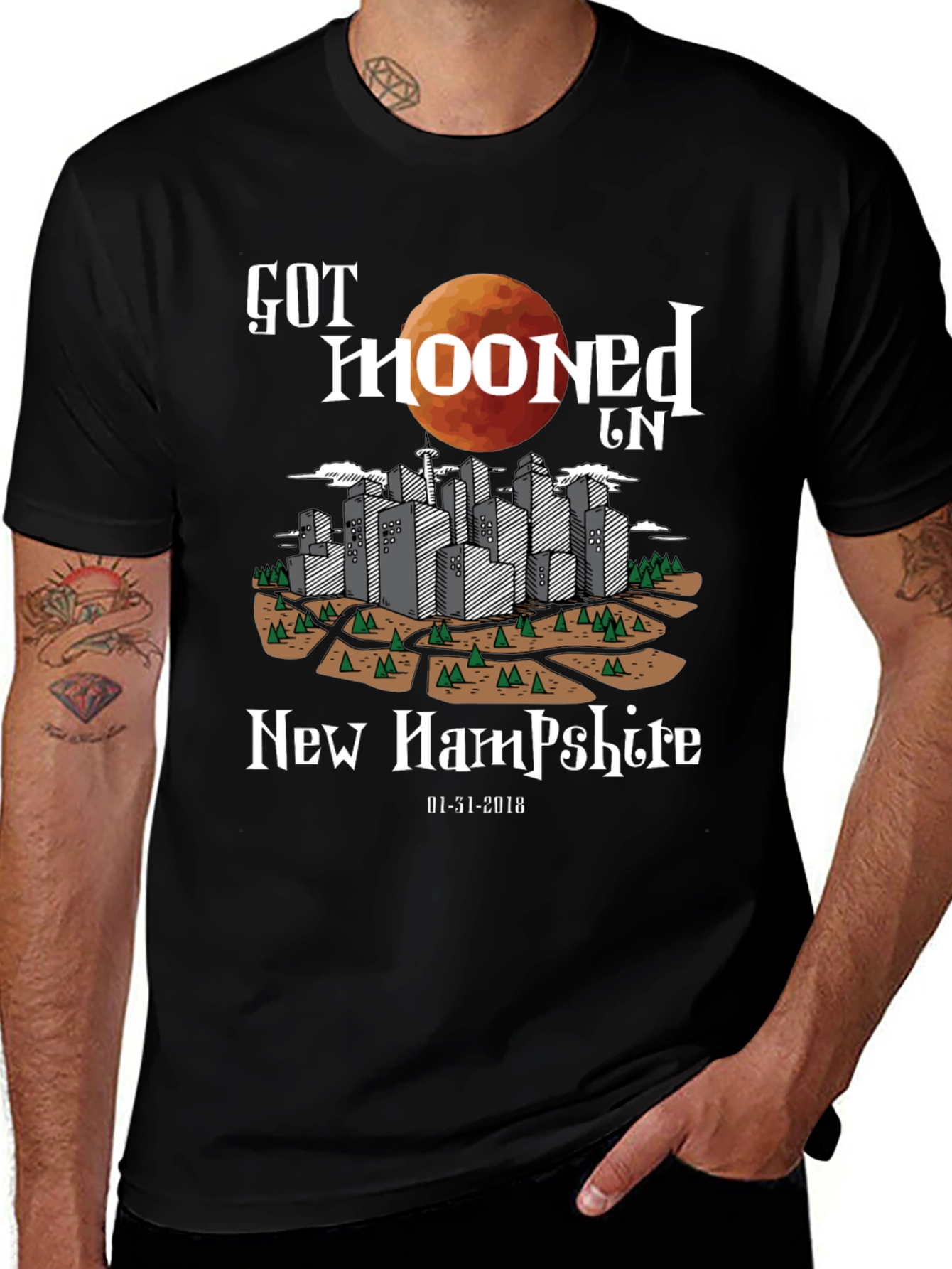 Variant 10 of Got Mooned in New Hampshire T-Shirt