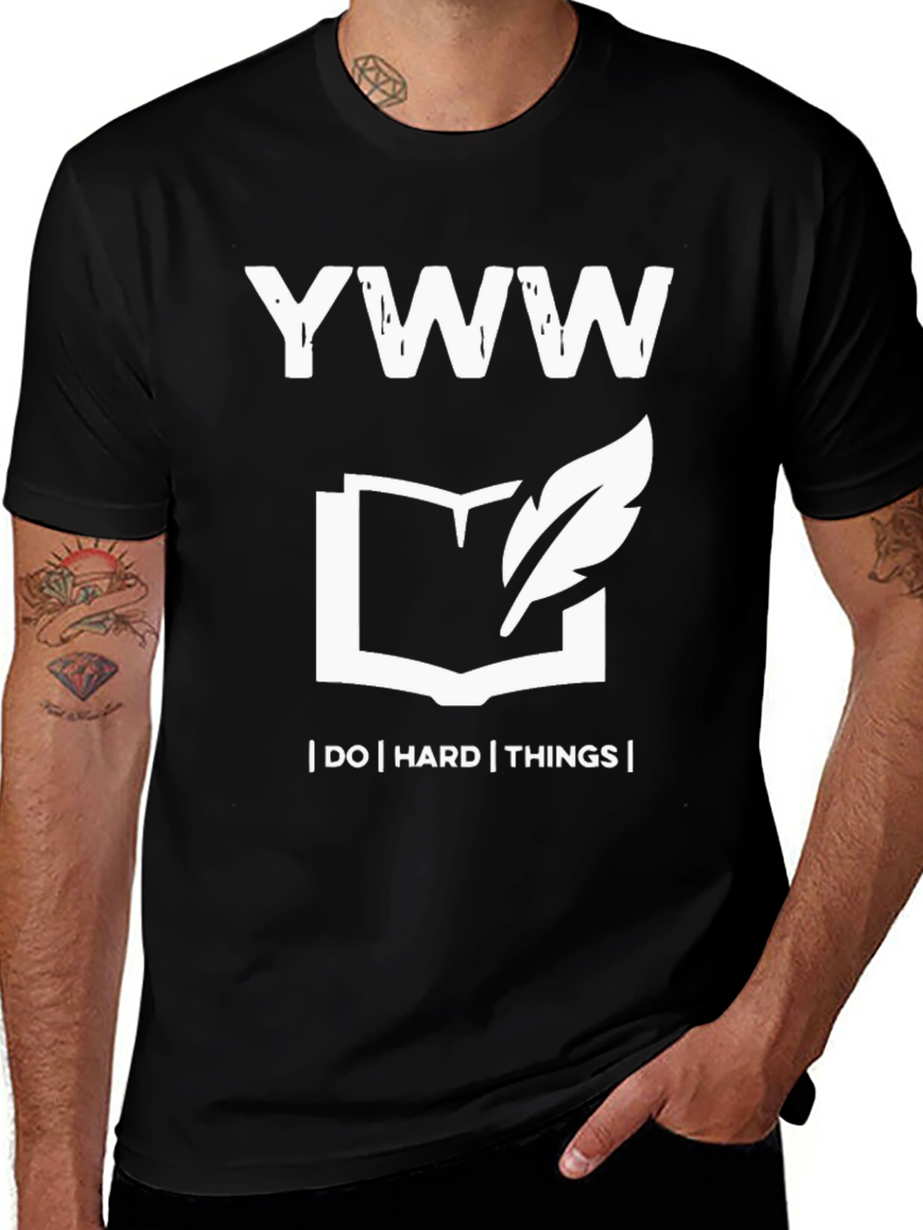 Variant 22 of YWV Book & Quill Graphic T-Shirt - Do Hard Things