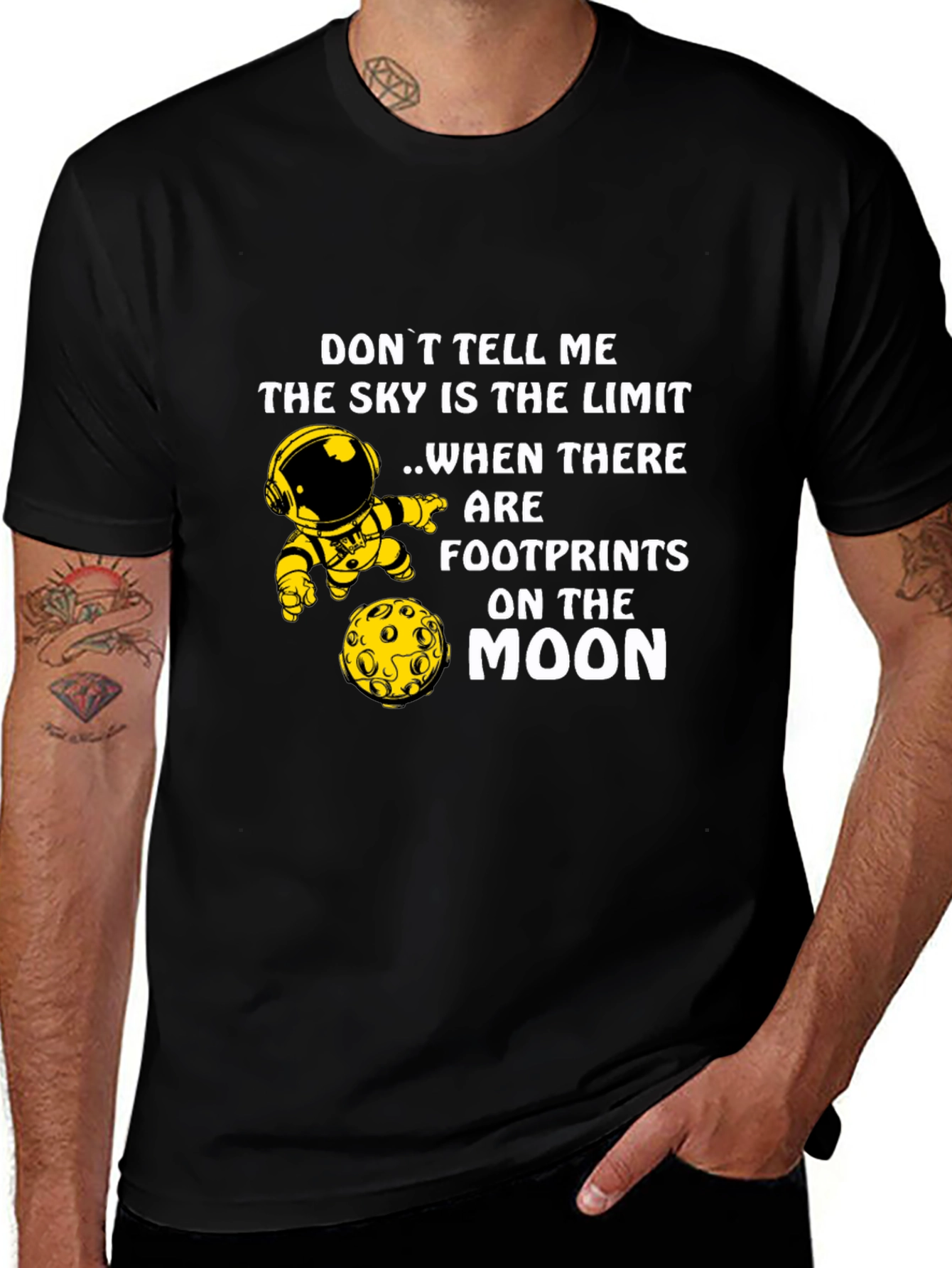 Variant 24 of Sky is The Limit Astronaut Graphic T-Shirt