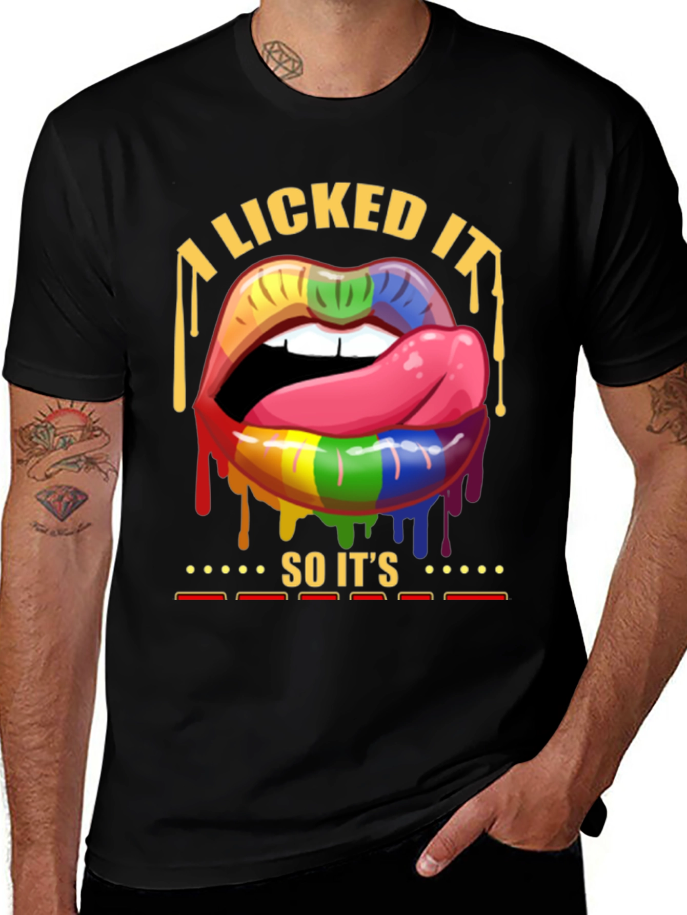 Variant 20 of I Licked It Lips Graphic Tee