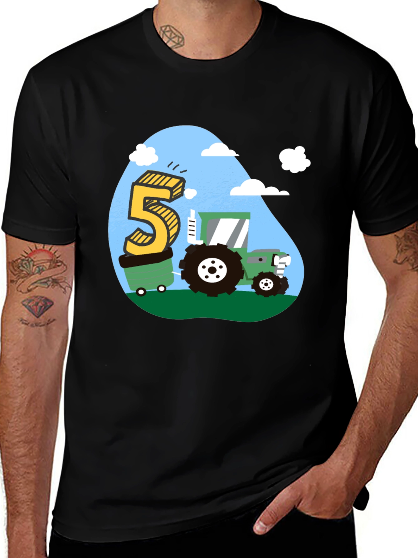 Variant 6 of Tractor 5th Birthday Kids T-Shirt
