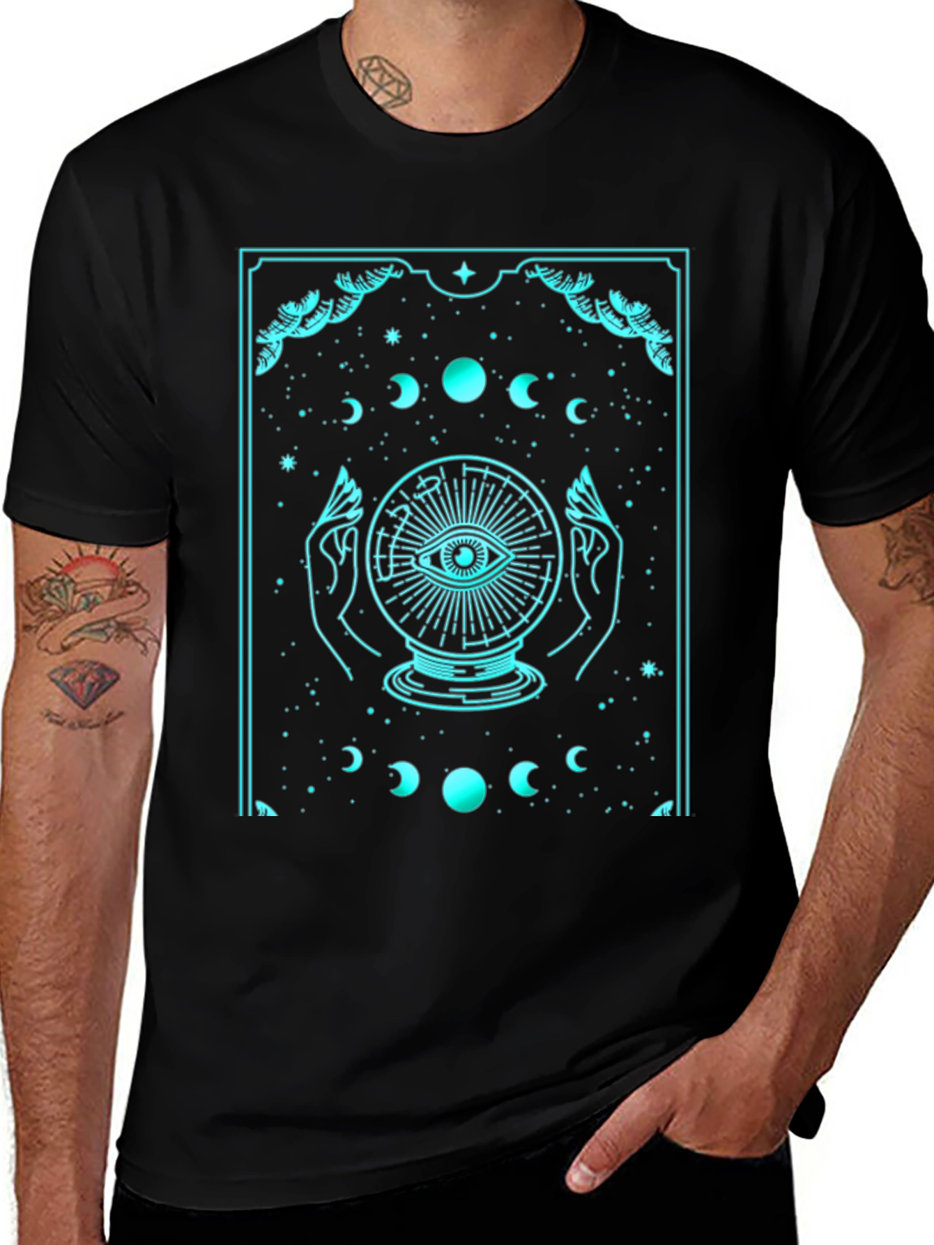 Variant 20 of Mystic Eye Graphic T-Shirt - Black