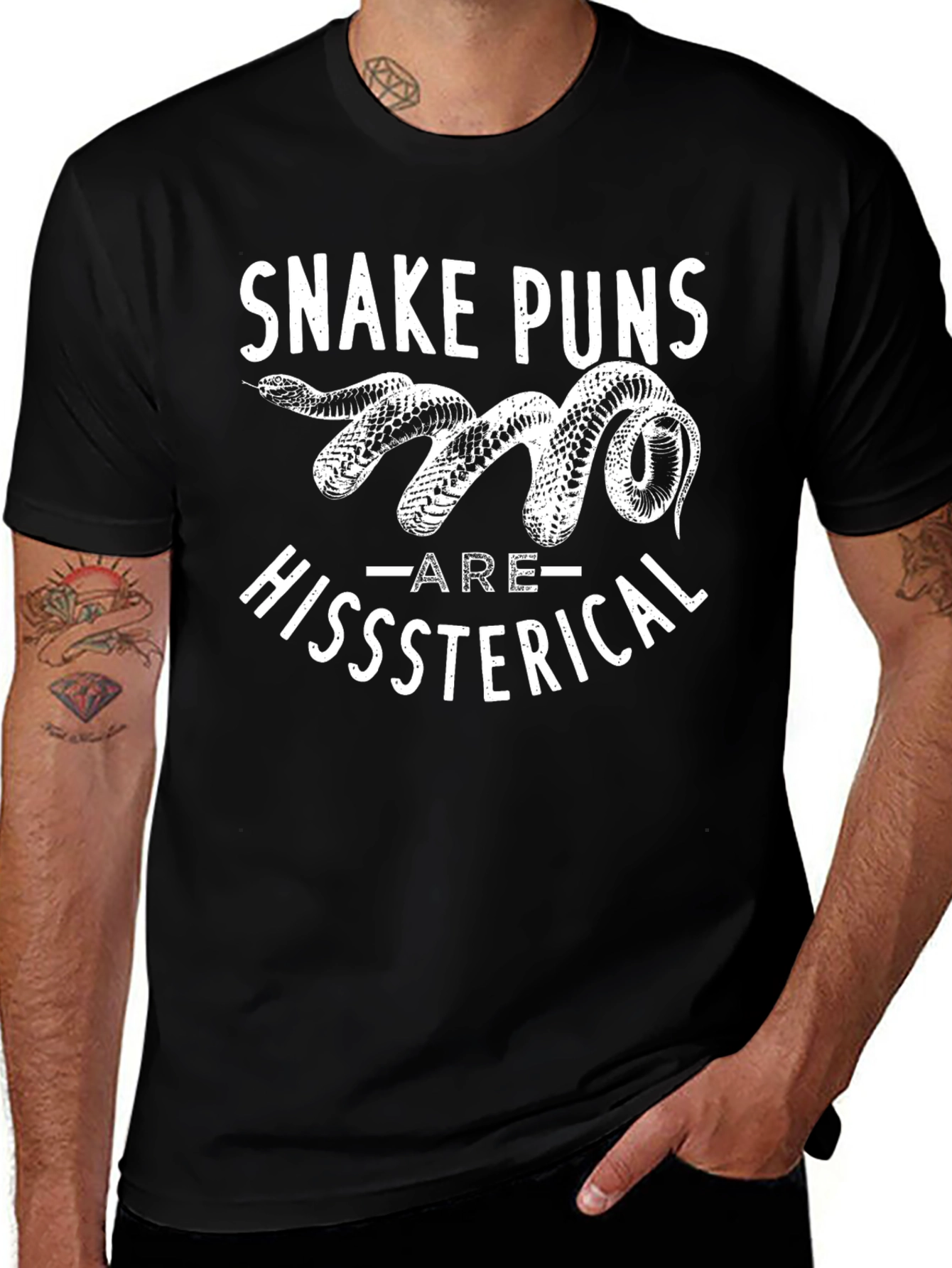 Variant 21 of Snake Puns are Hisssterical Graphic T-Shirt