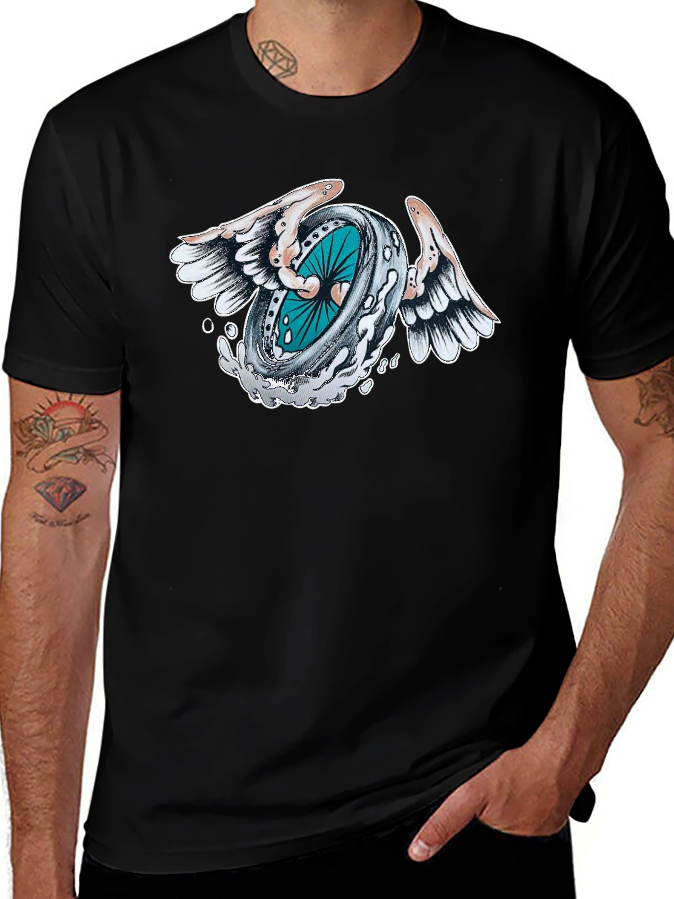 Variant 13 of Winged Wheel Graphic Tee - Cool Design
