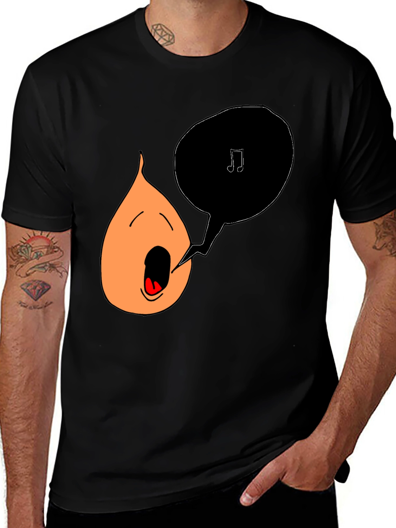 Variant 8 of Singing Cartoon Character T-Shirt