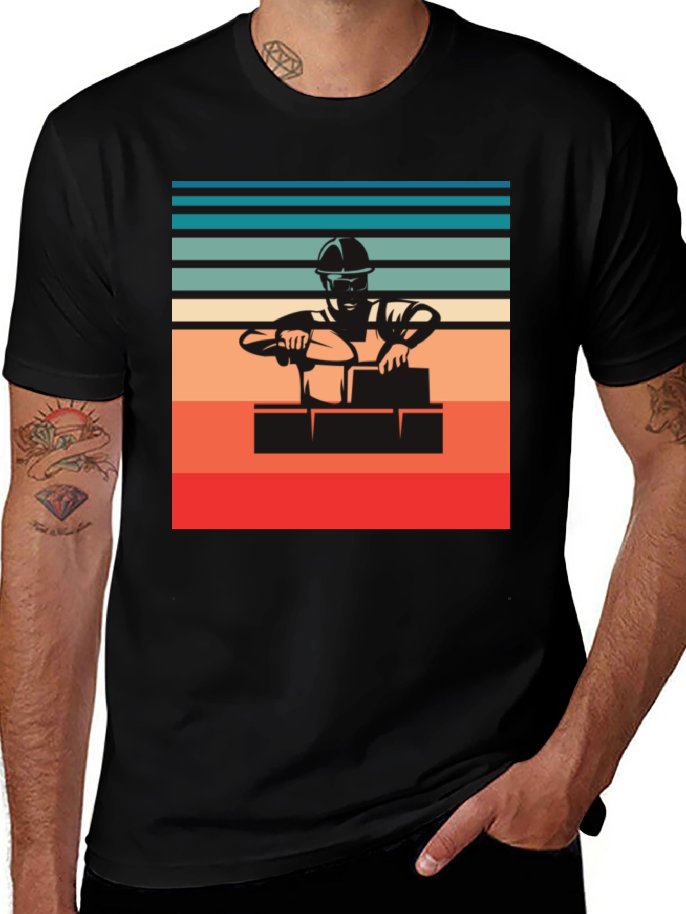 Variant 2 of Retro Bricklayer T-Shirt - Vintage Construction Tee