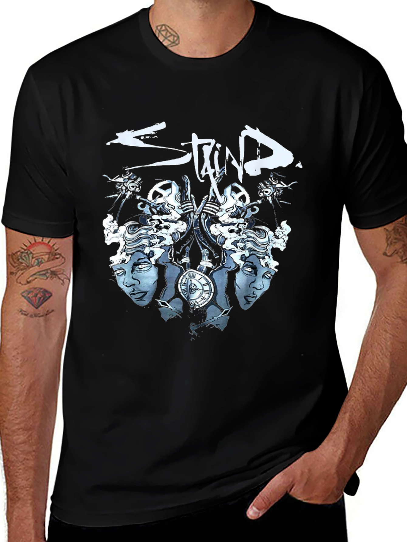 Staind Band Graphic Black T-Shirt