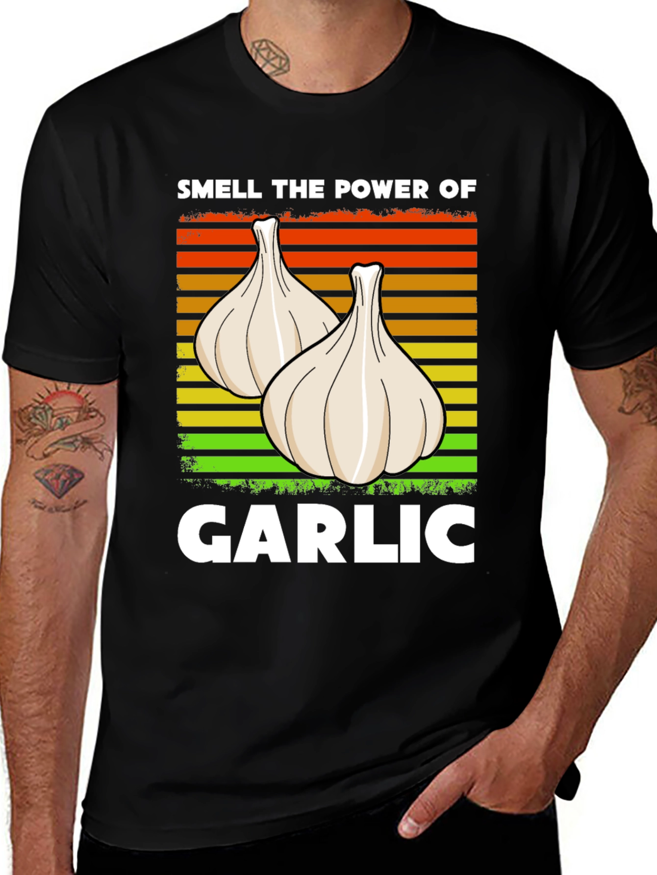 Variant 27 of Smell the Power of Garlic T-Shirt