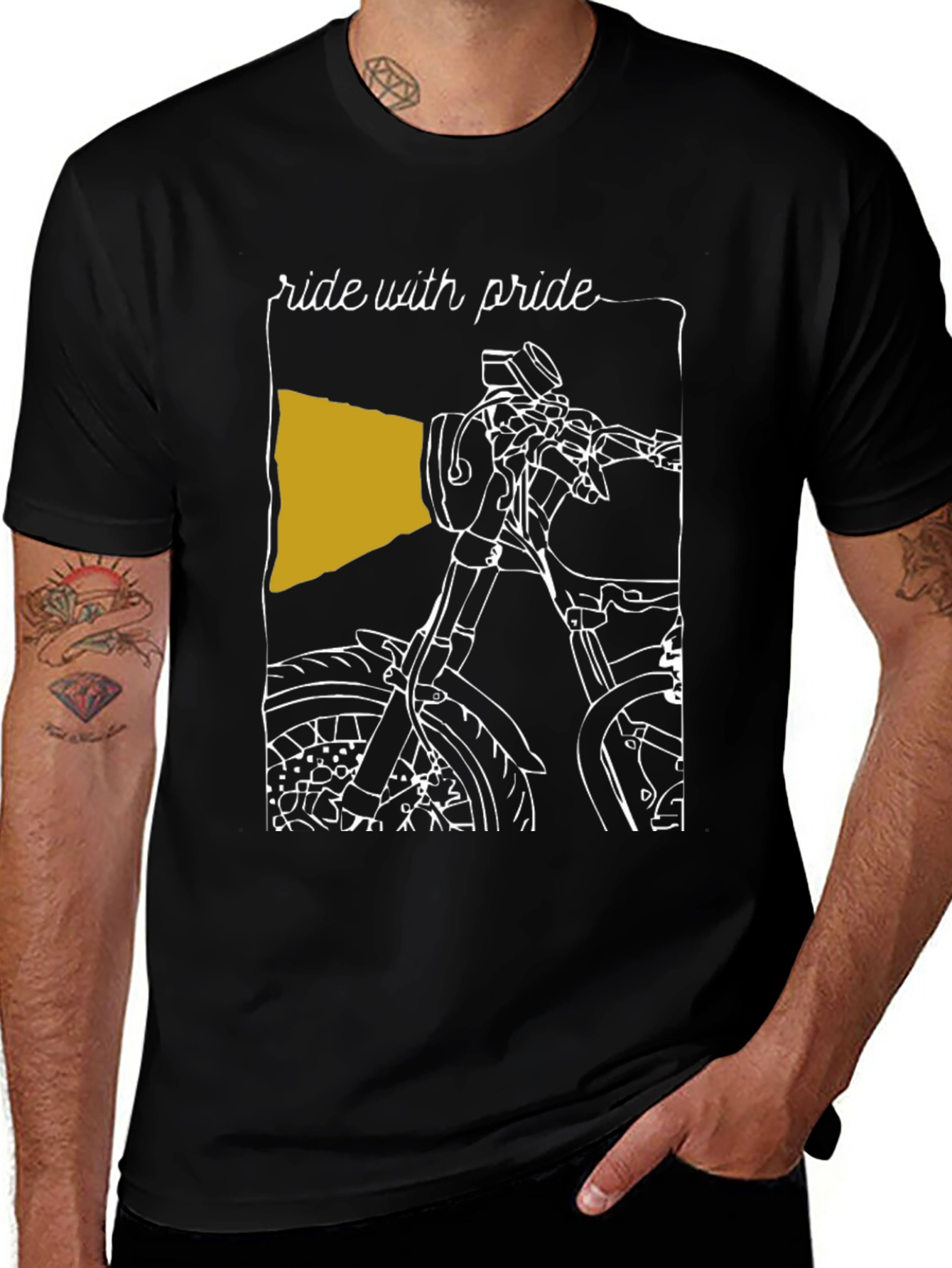 Variant 20 of Ride with Pride T-Shirt - Motorcycle Design