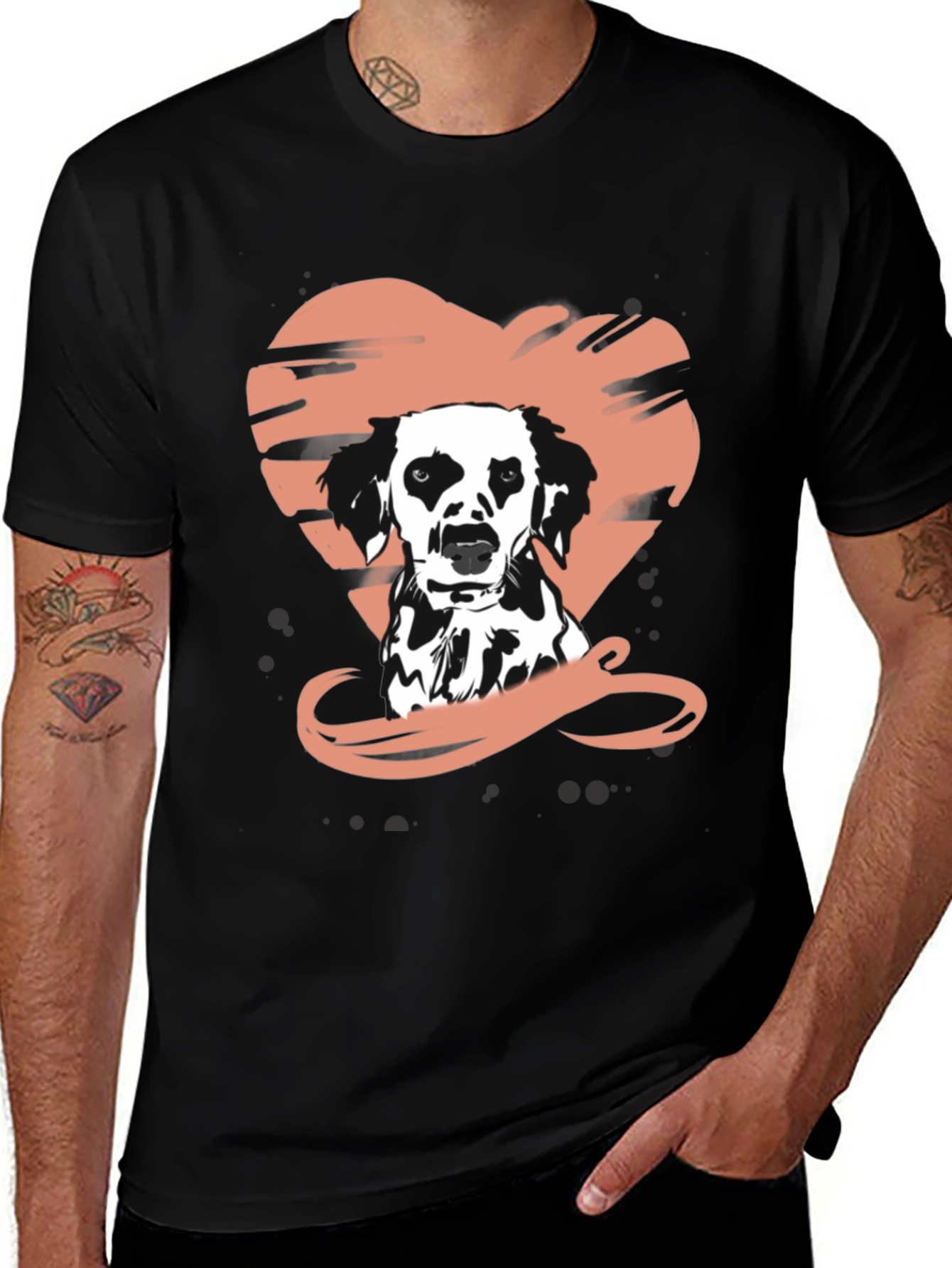 Variant 15 of Dog Lover's Black Graphic Tee