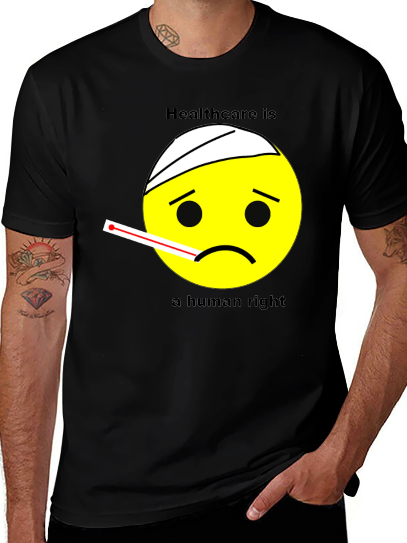 Variant 7 of Healthcare is a Human Right Graphic Tee