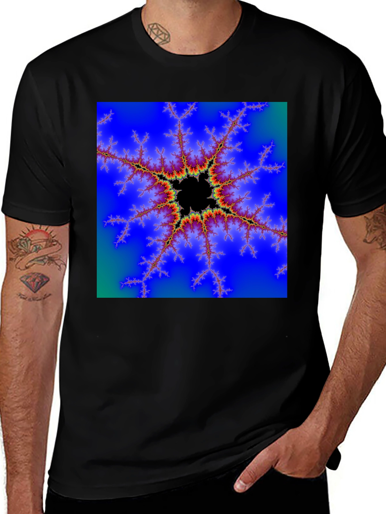 Variant 17 of Fractal Design Black T-Shirt