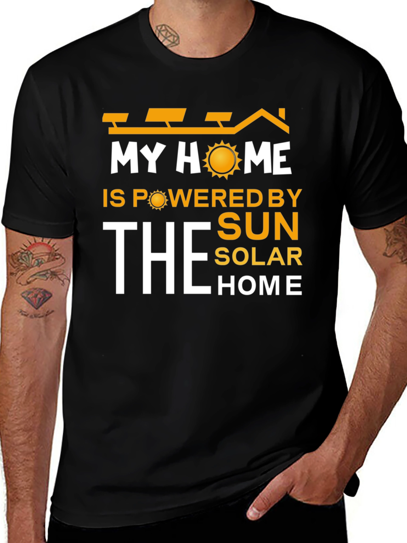 Variant 11 of My Home Powered by the Sun T-Shirt - Solar Energy