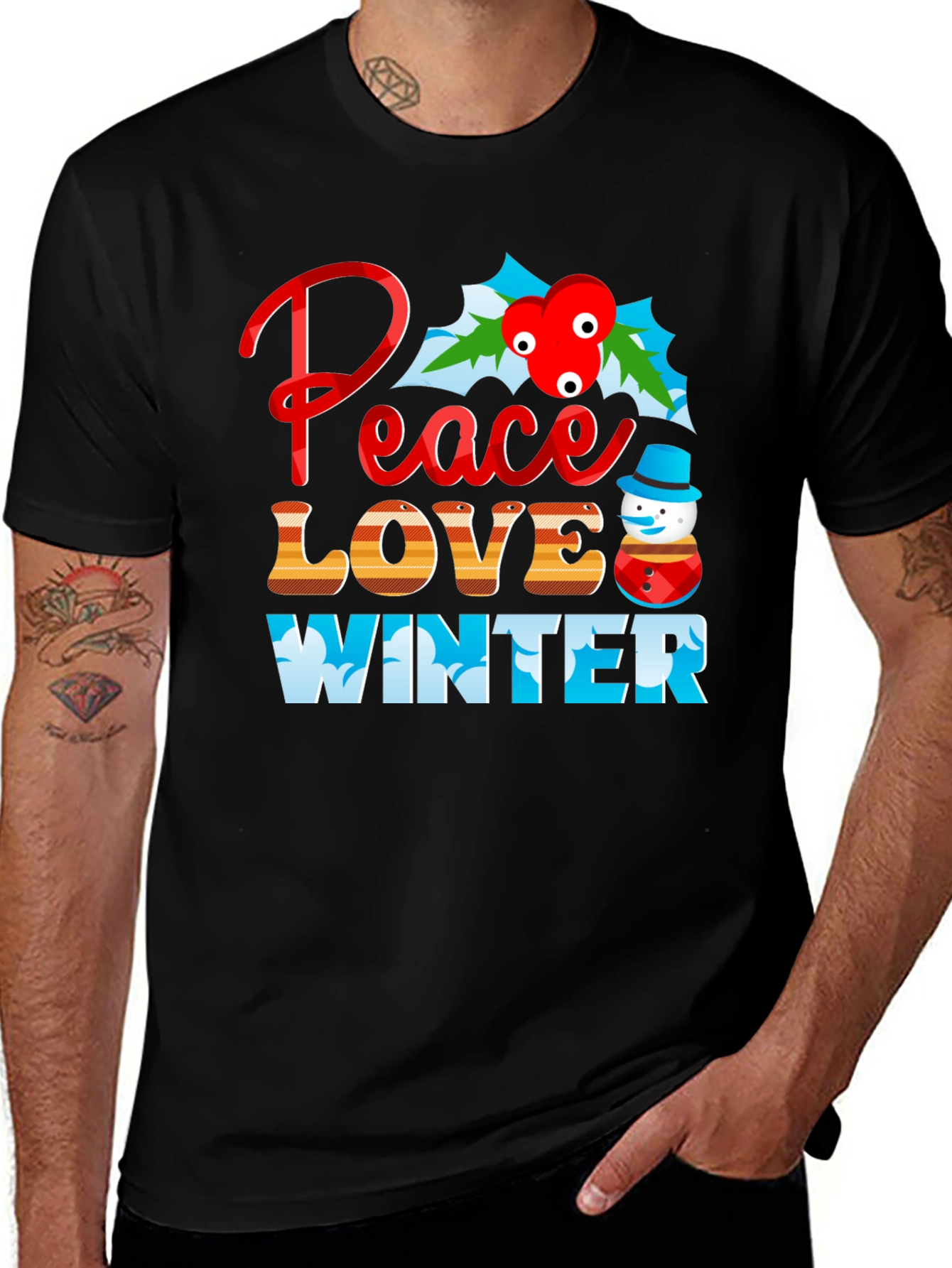Variant 13 of Peace Love Winter Graphic Tee