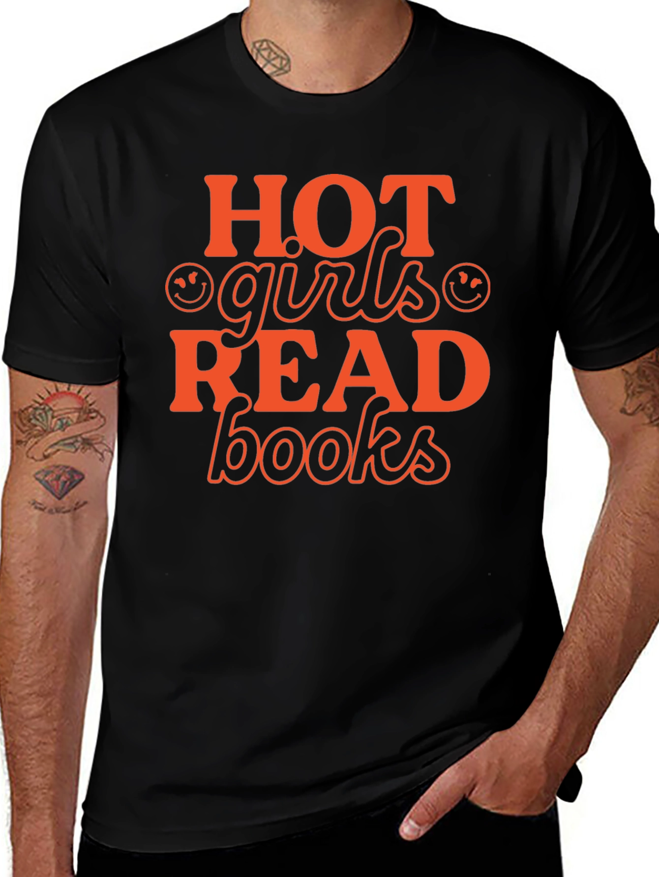 Variant 16 of Hot Girls Read Books Graphic Tee