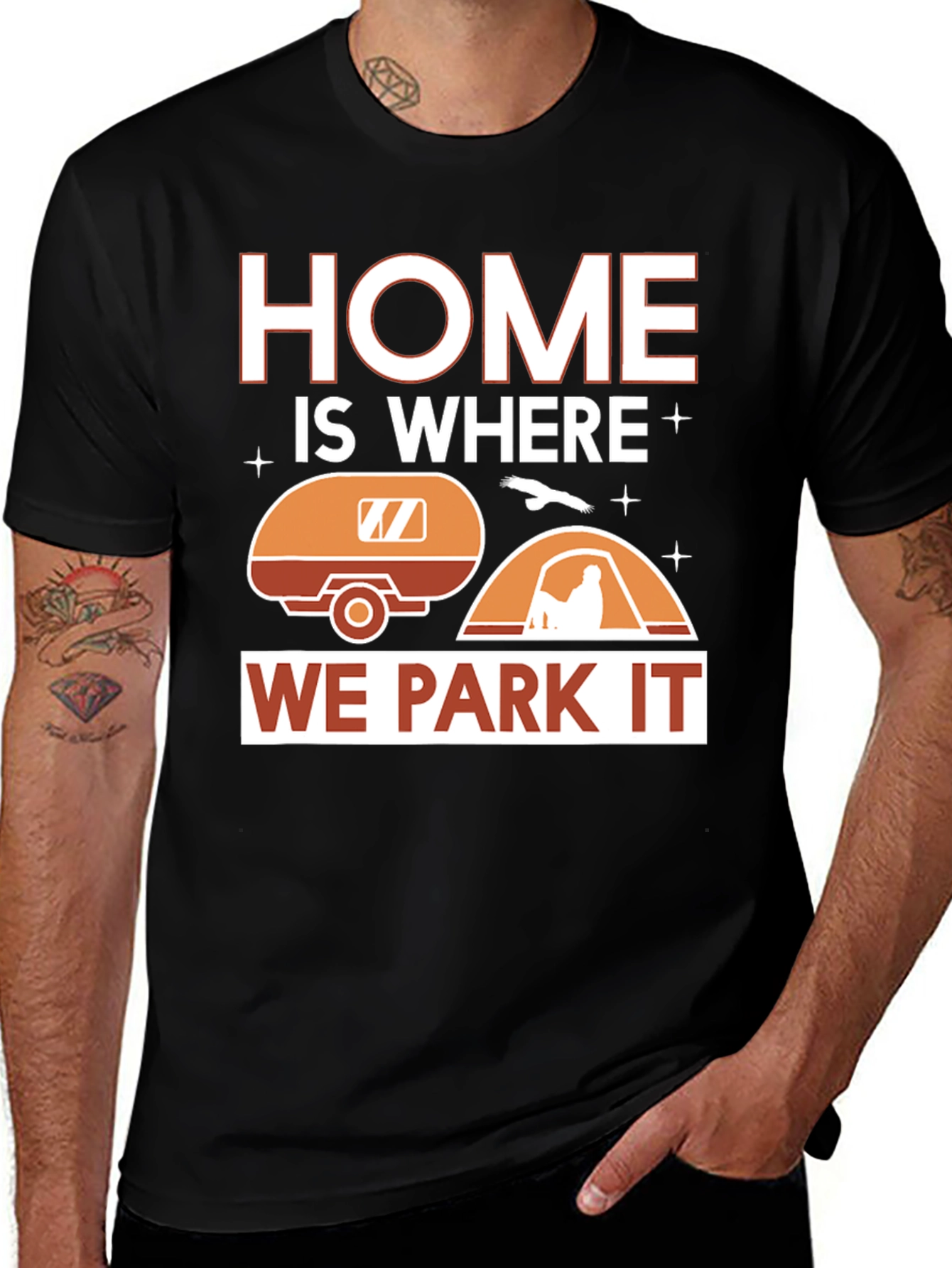 Variant 29 of Home is Where We Park It Camping Graphic T-Shirt
