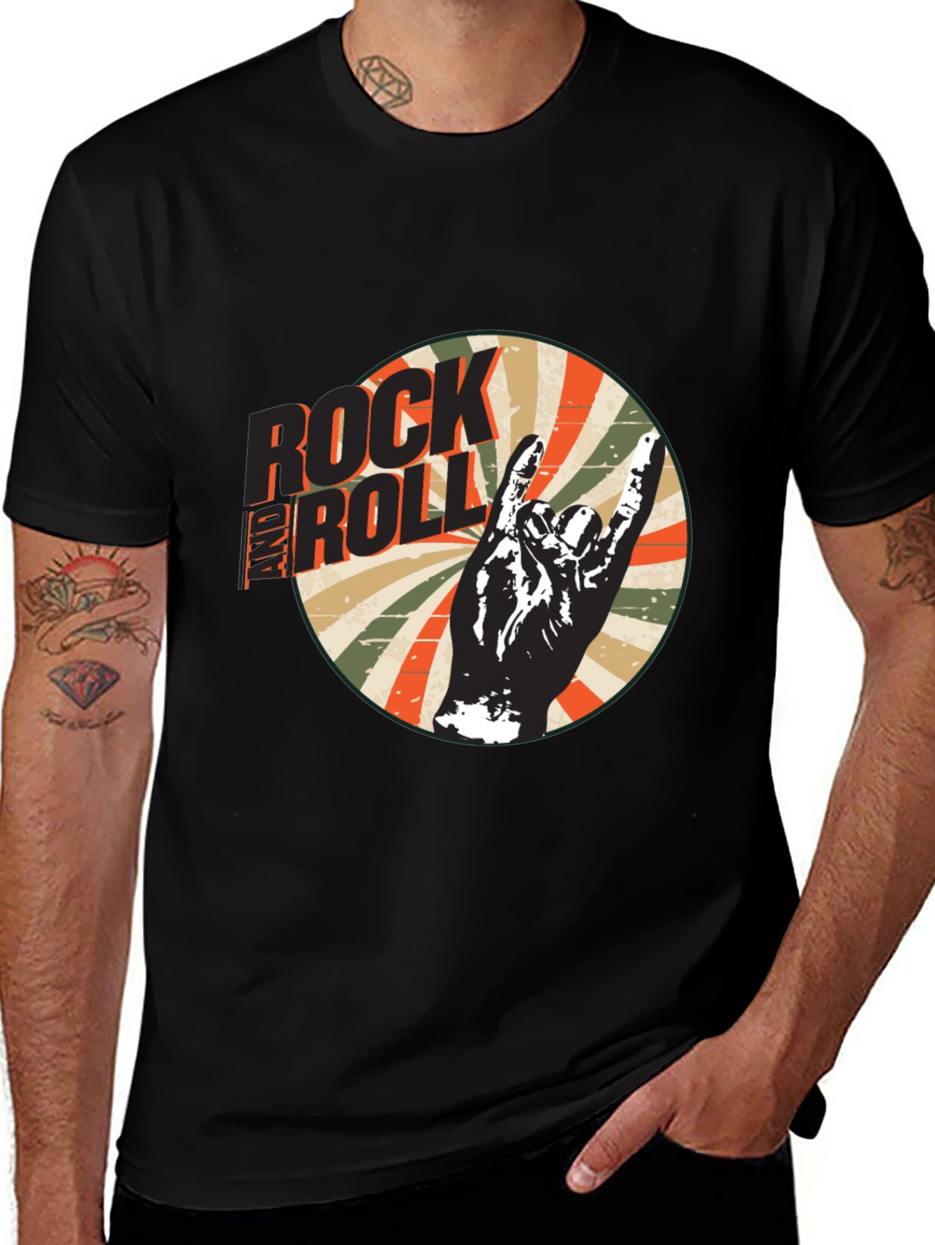Variant 10 of Rock and Roll Retro Graphic T-Shirt
