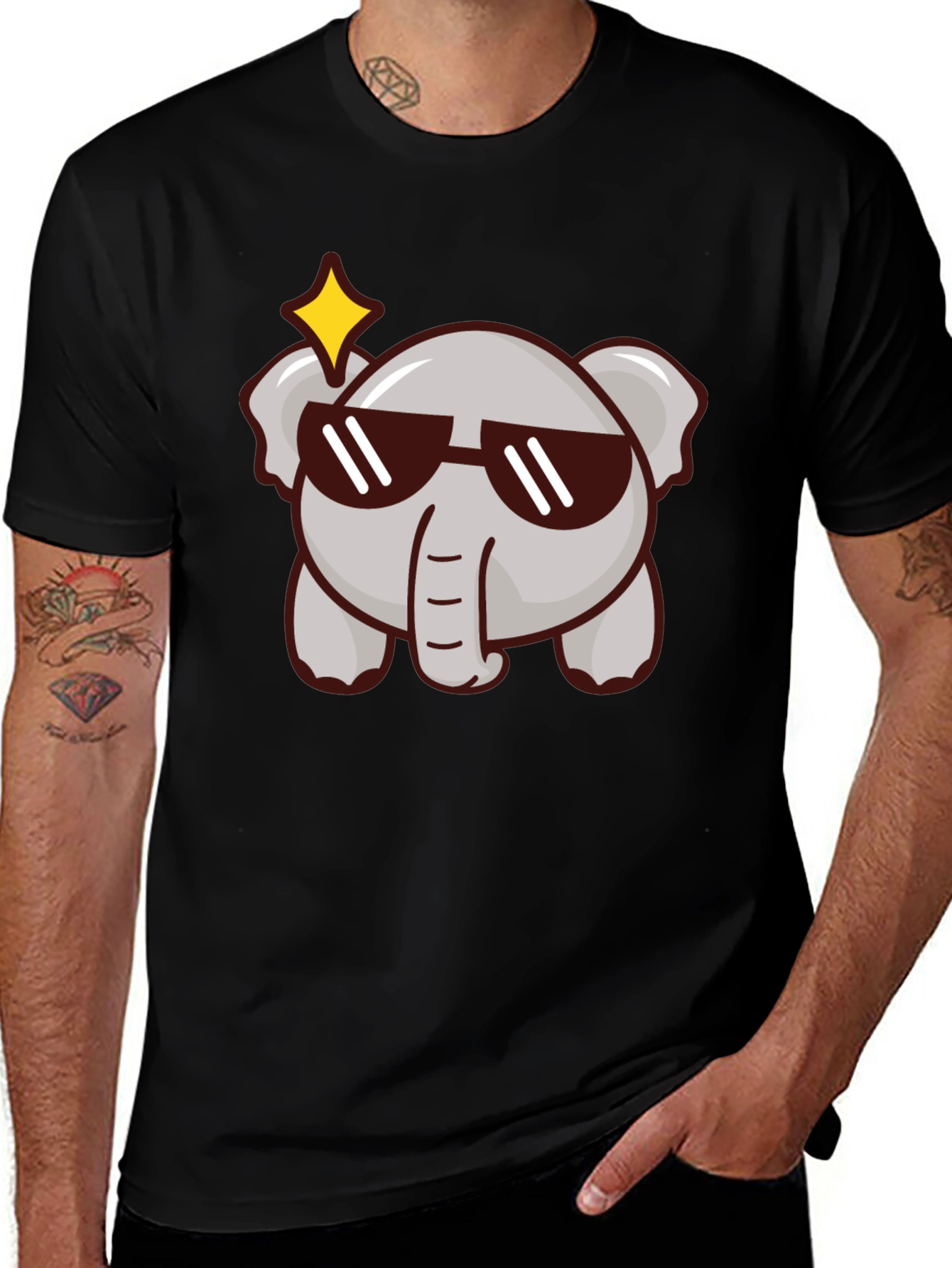Variant 2 of Cool Elephant Graphic Tee