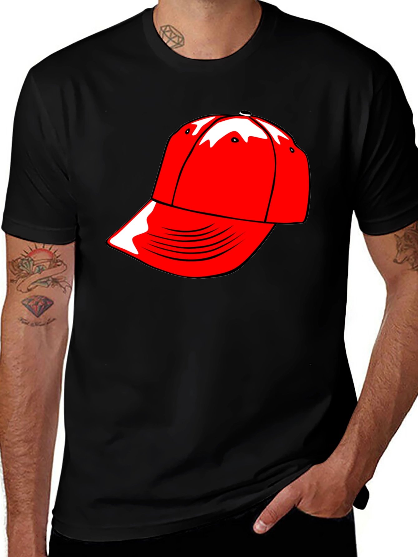 Variant 29 of Red Cap Graphic Tee - Stylish Casual Wear