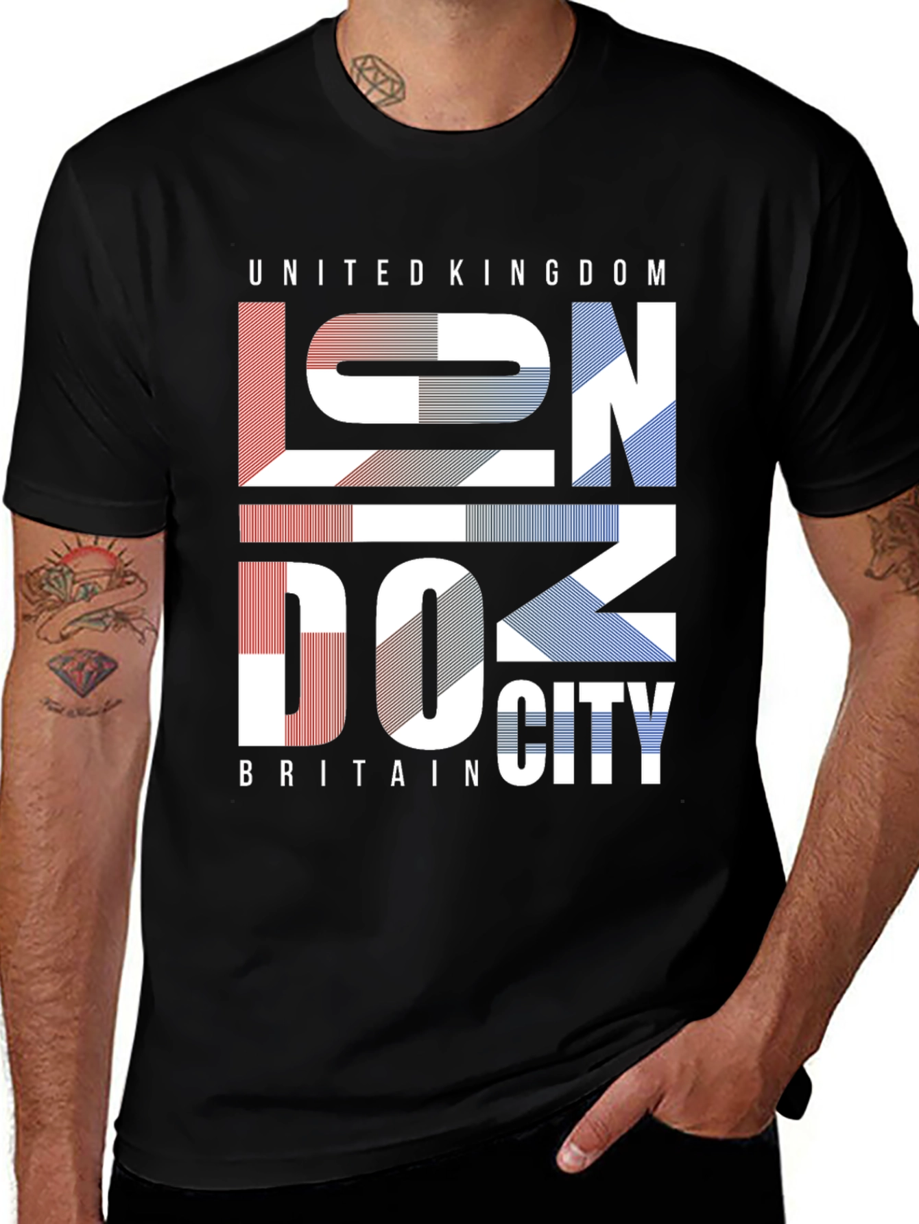 London City Black T-Shirt United Kingdom Britain