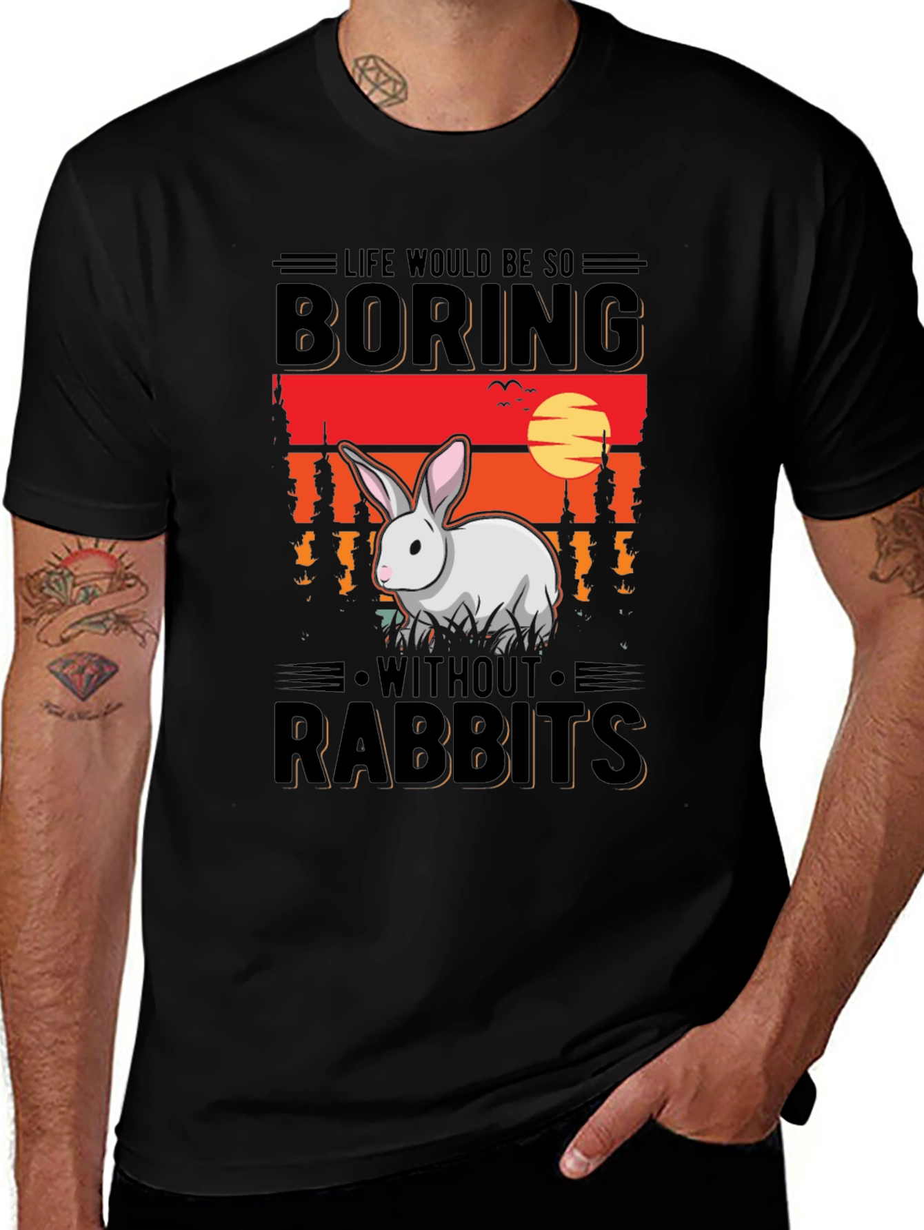 Variant 14 of Boring Without Rabbits Graphic Tee