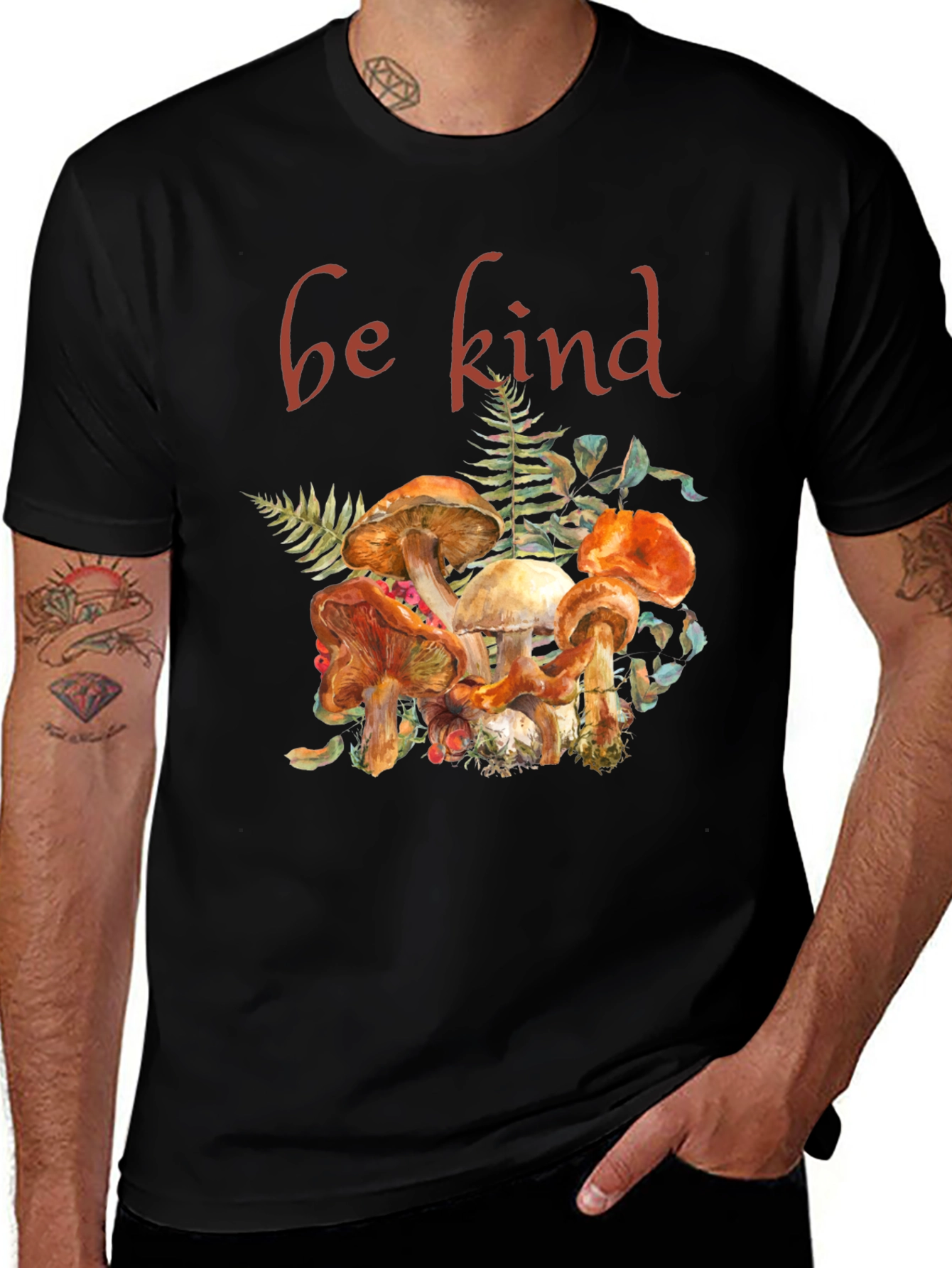 Variant 4 of Be Kind Mushroom Graphic Tee - Unisex