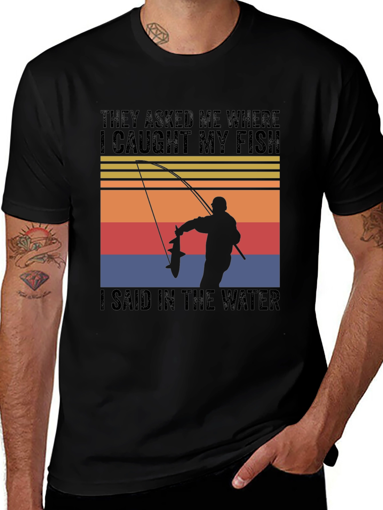 Variant 18 of Fishing T-Shirt - "Caught My Fish"