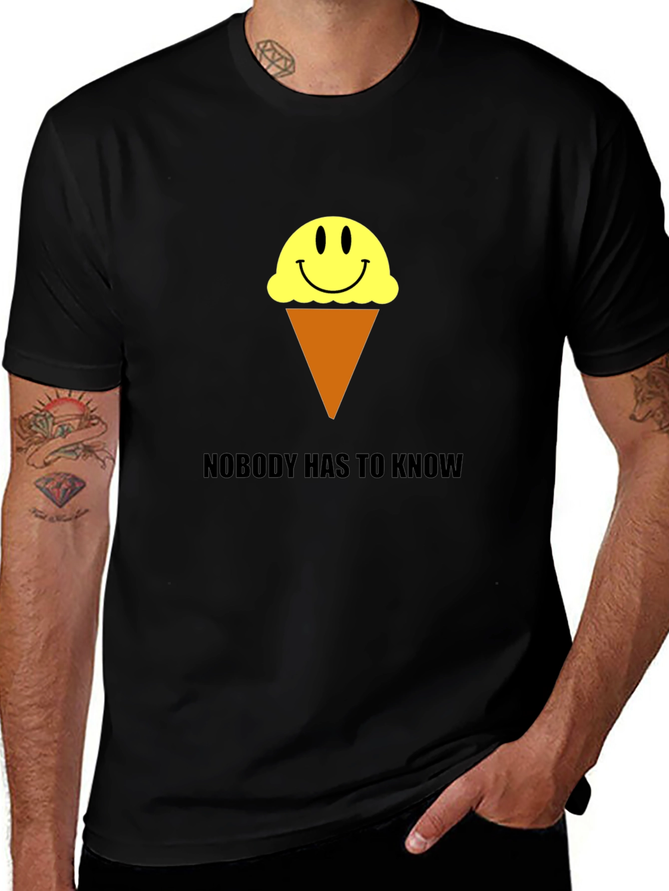 Variant 15 of Ice Cream Smile T-Shirt - Nobody Has to Know