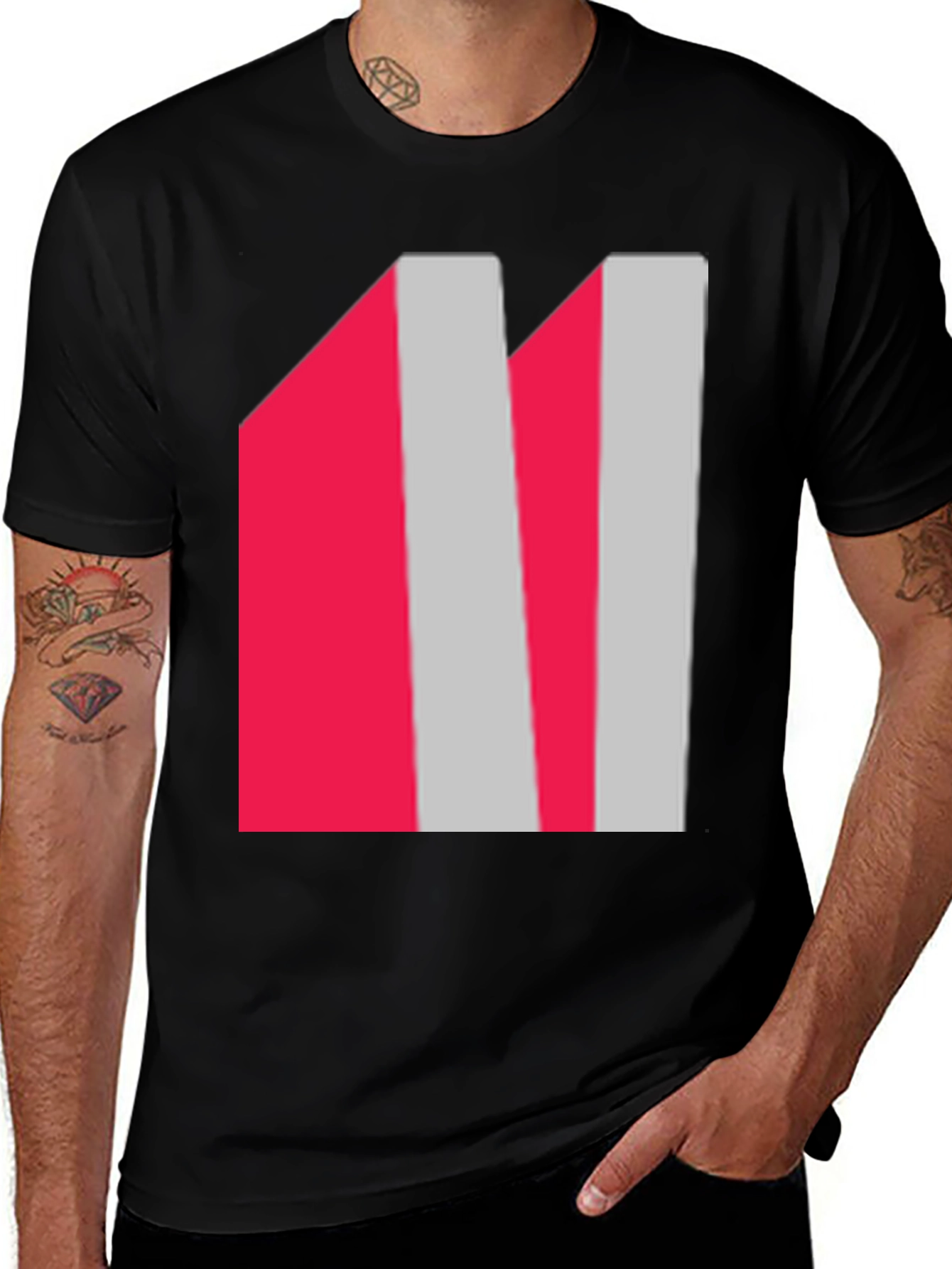 Variant 3 of Abstract Striped Graphic Tee - Modern Casual Wear