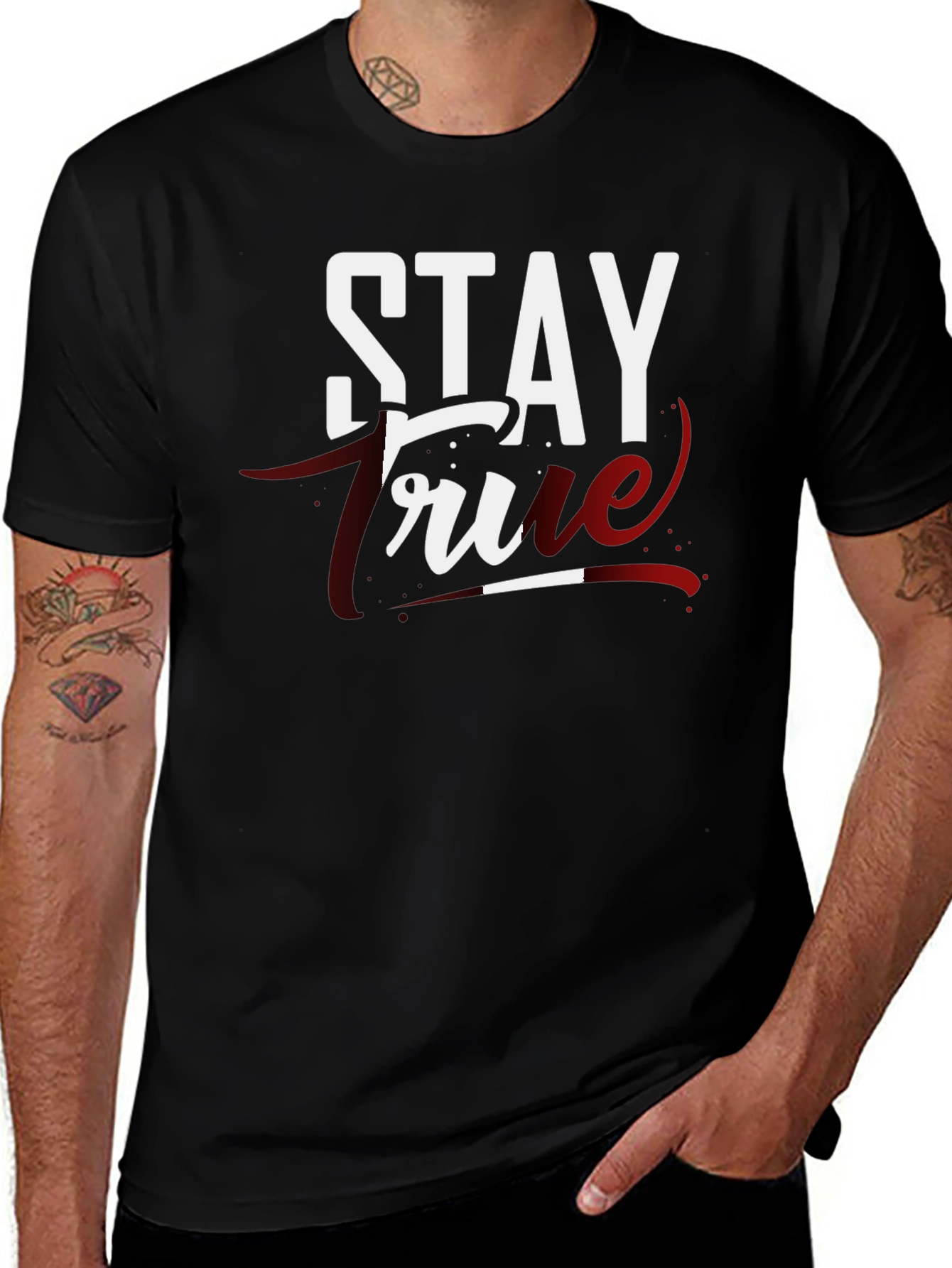 Variant 7 of Stay True Graphic T-Shirt - Premium Cotton Tee