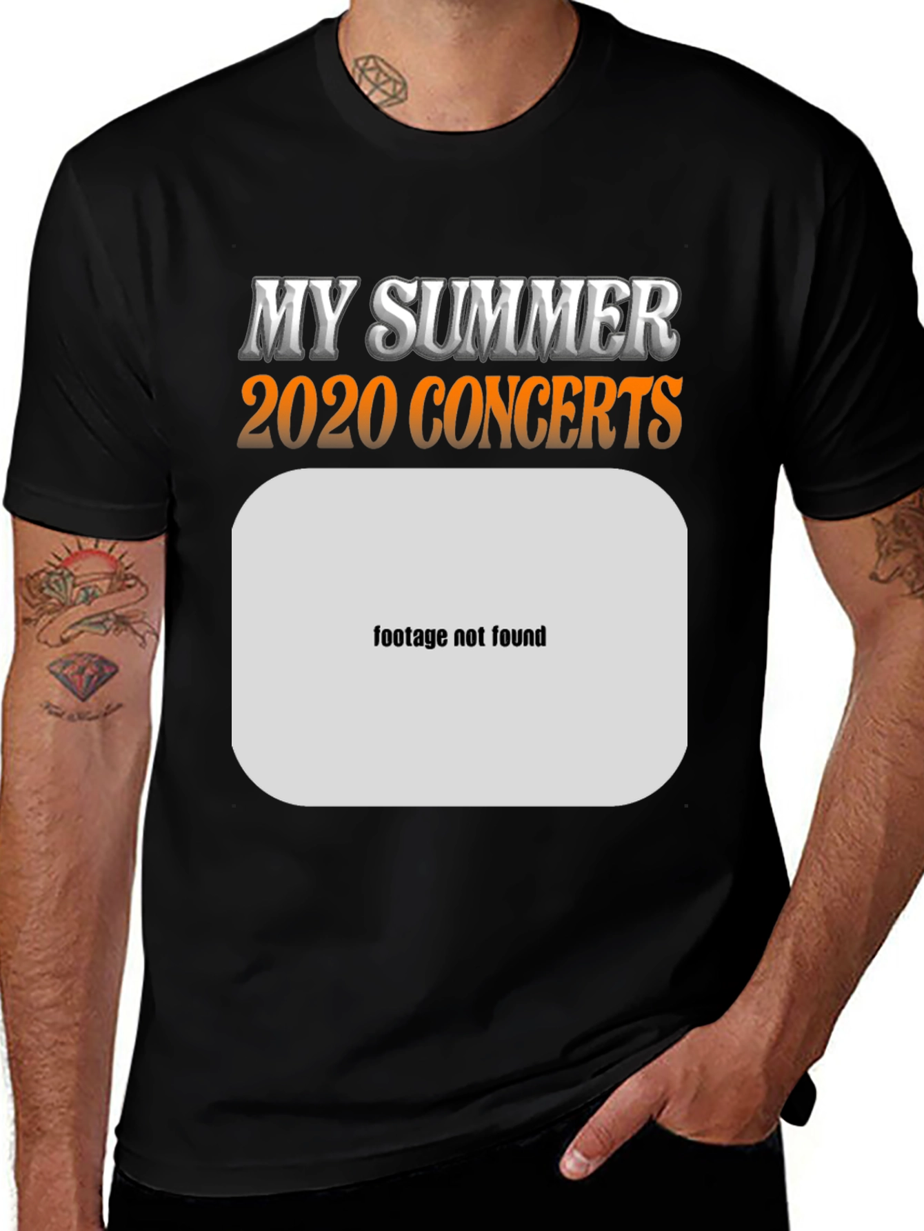 Variant 3 of My Summer 2020 Concerts Black T-Shirt
