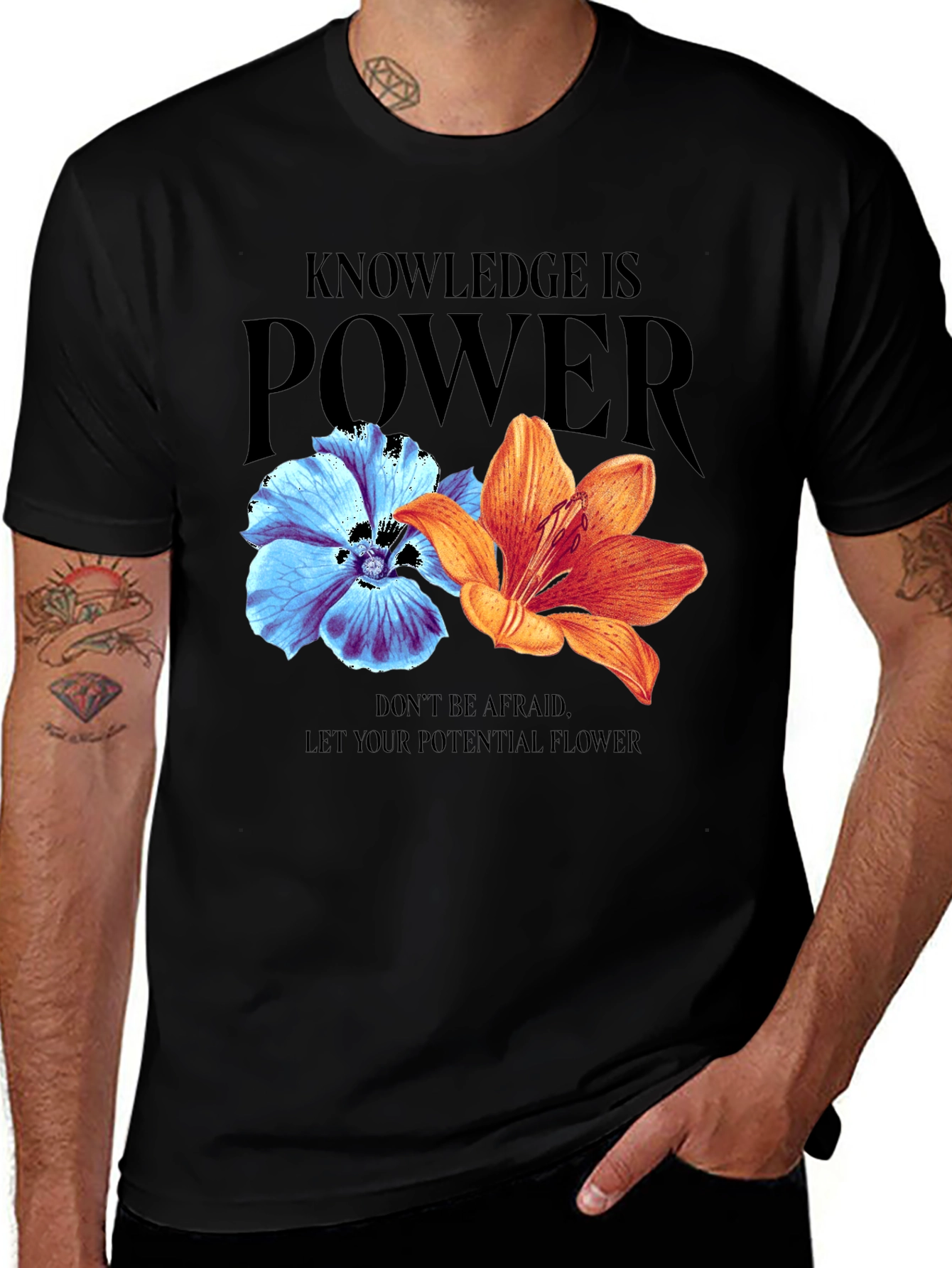 Knowledge is Power Floral T-Shirt