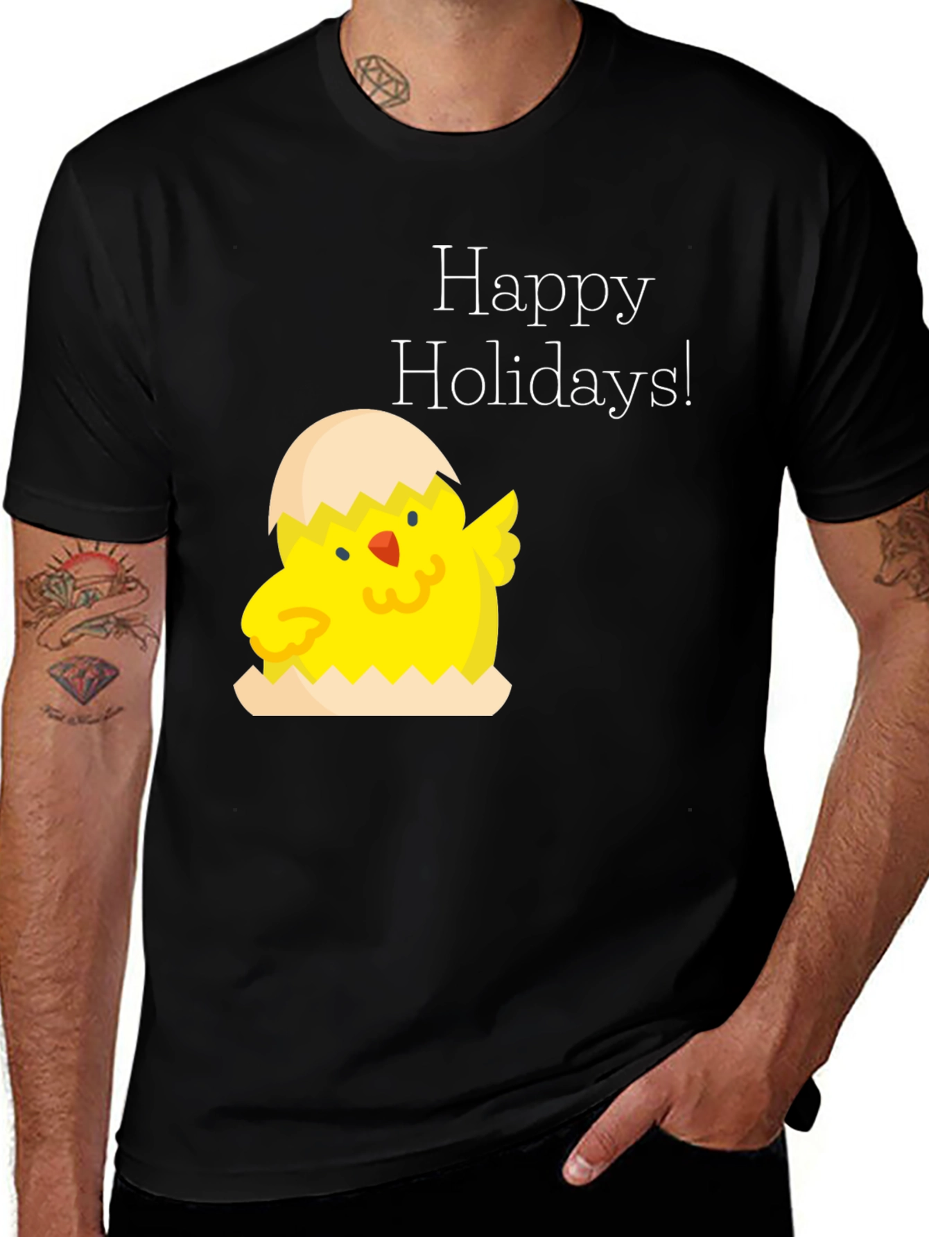 Variant 14 of Happy Holidays Chick T-Shirt