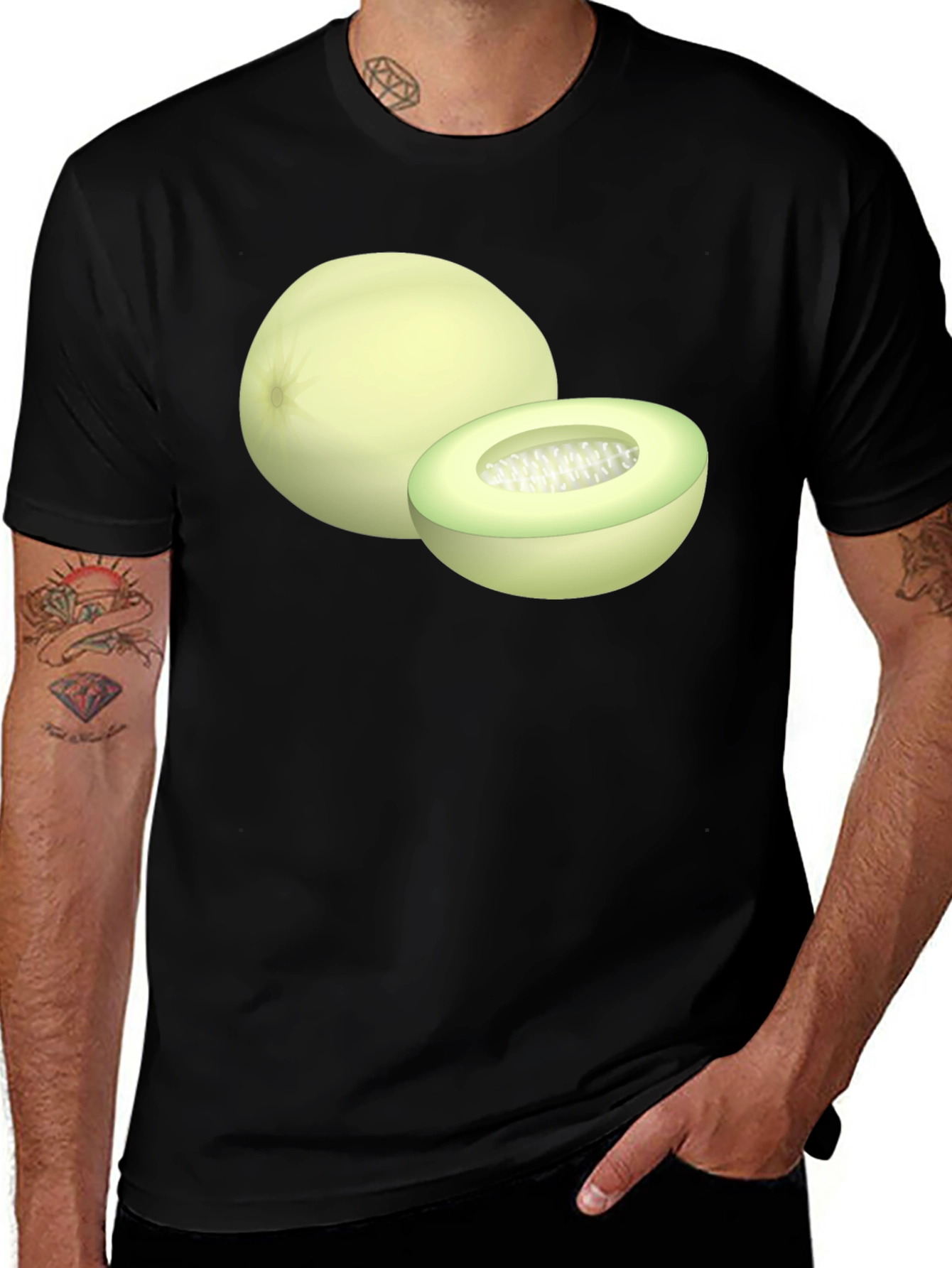 Variant 21 of Honeydew Melon Graphic T-Shirt - Unique Fruit Design