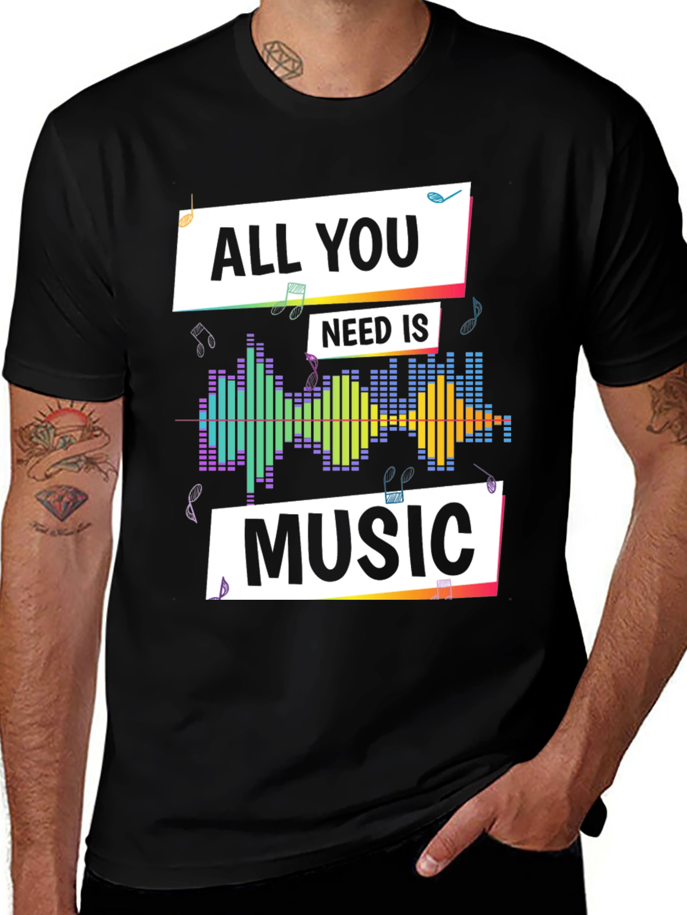 Variant 3 of Music Lover T-Shirt - All You Need is Music