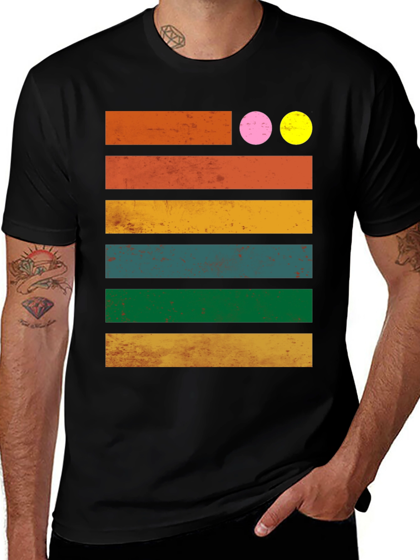 Variant 18 of Retro Stripe Graphic T-Shirt