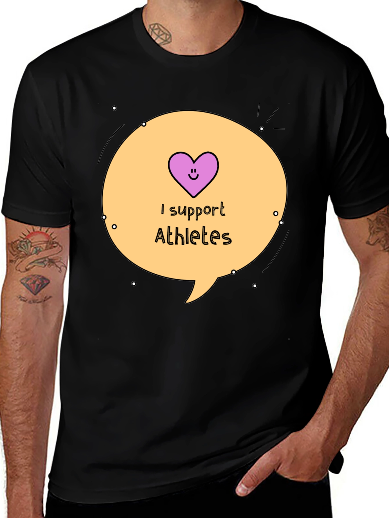 I Support Athletes Graphic Tee