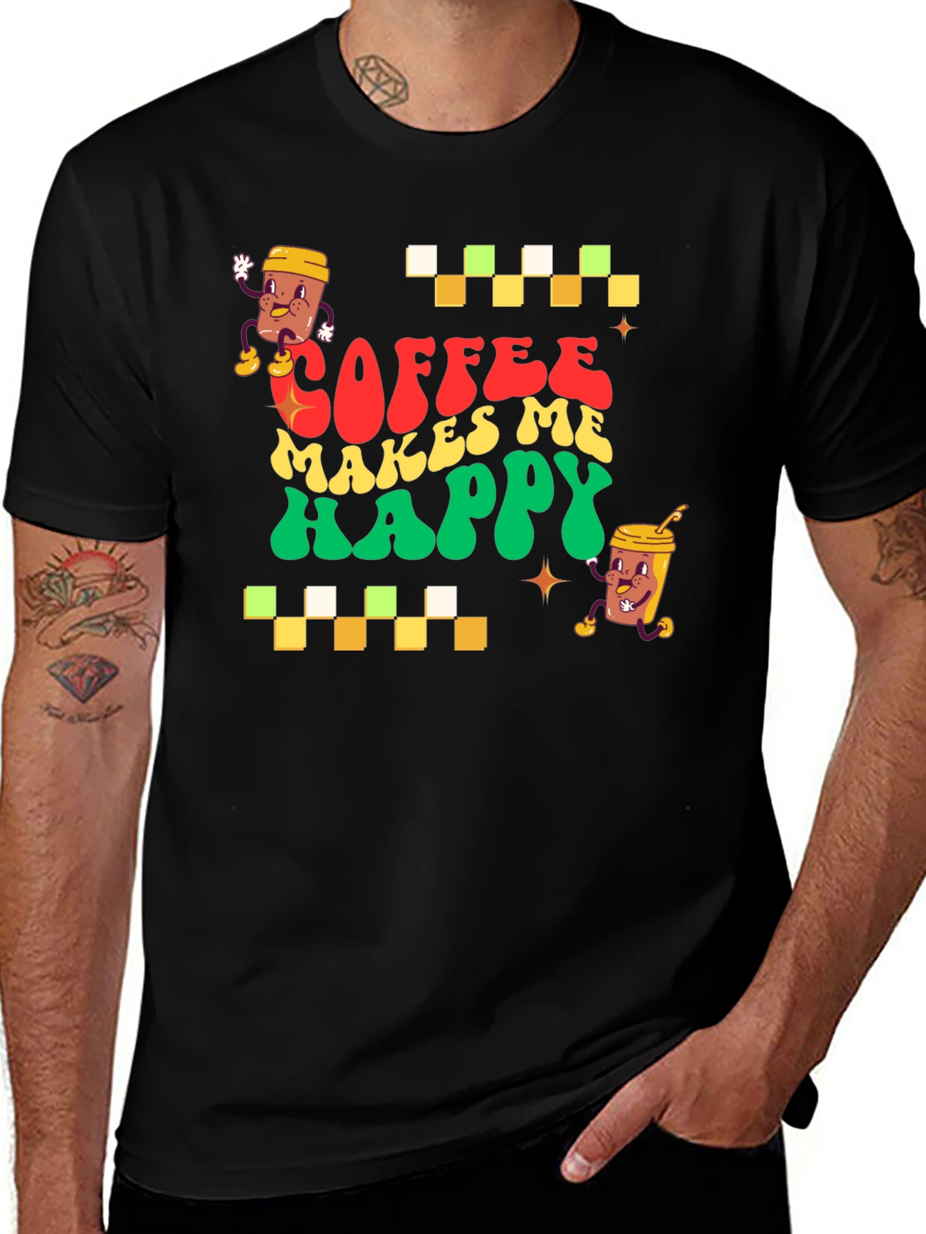 Variant 3 of Coffee Makes Me Happy Graphic Tee