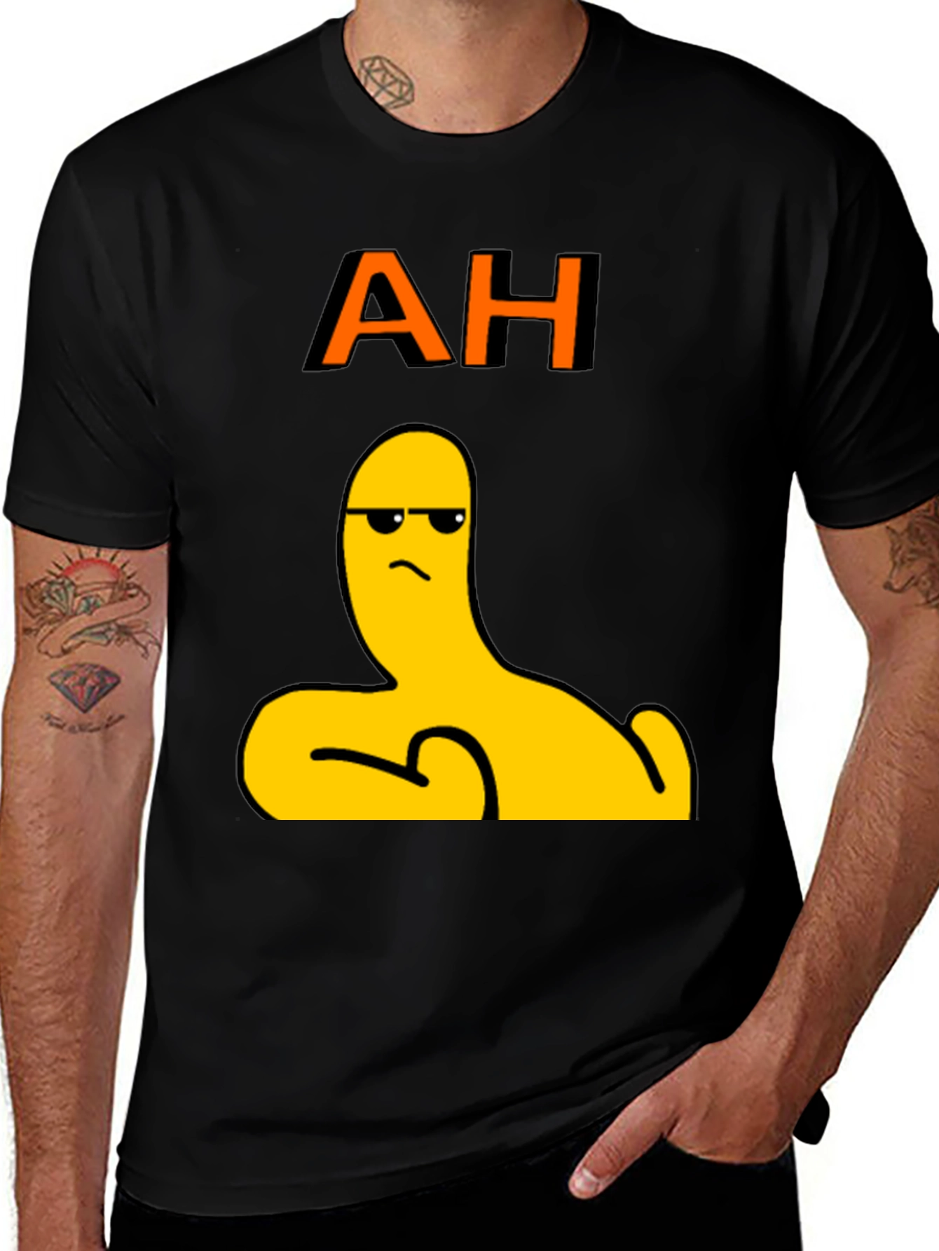 Variant 18 of AH! Cool Graphic Tee - Unique Yellow Character Design