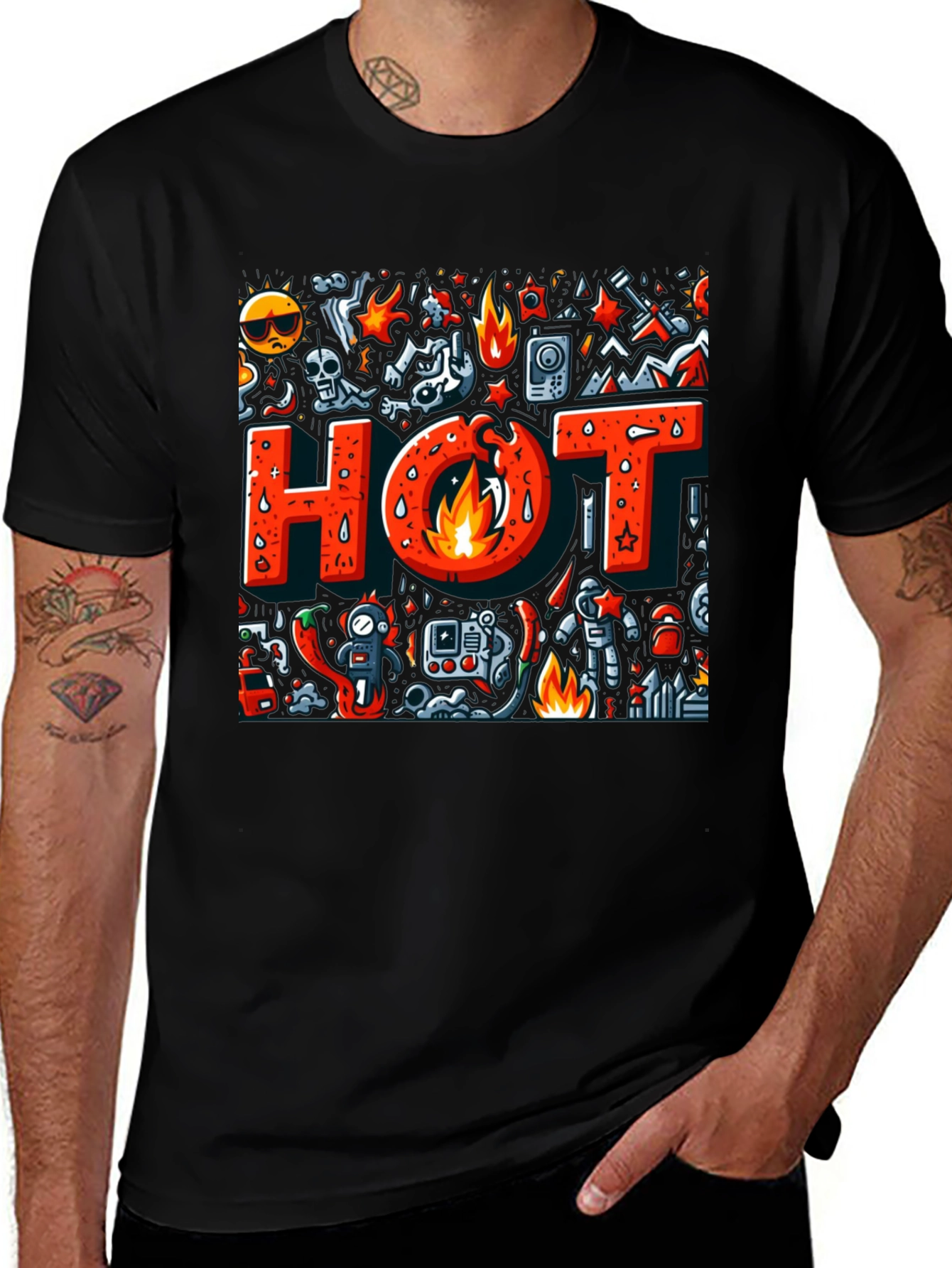 Variant 10 of Hot Cartoon Graphic T-Shirt