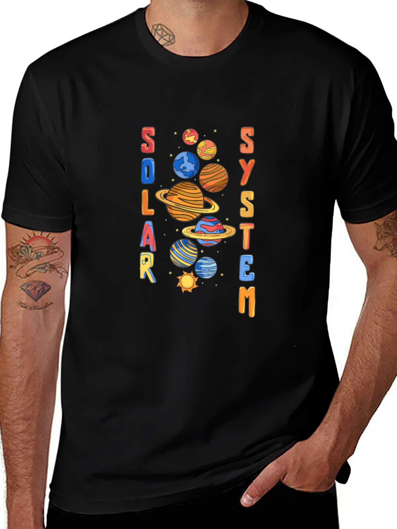 Solar System Graphic Tee - Space T-Shirt