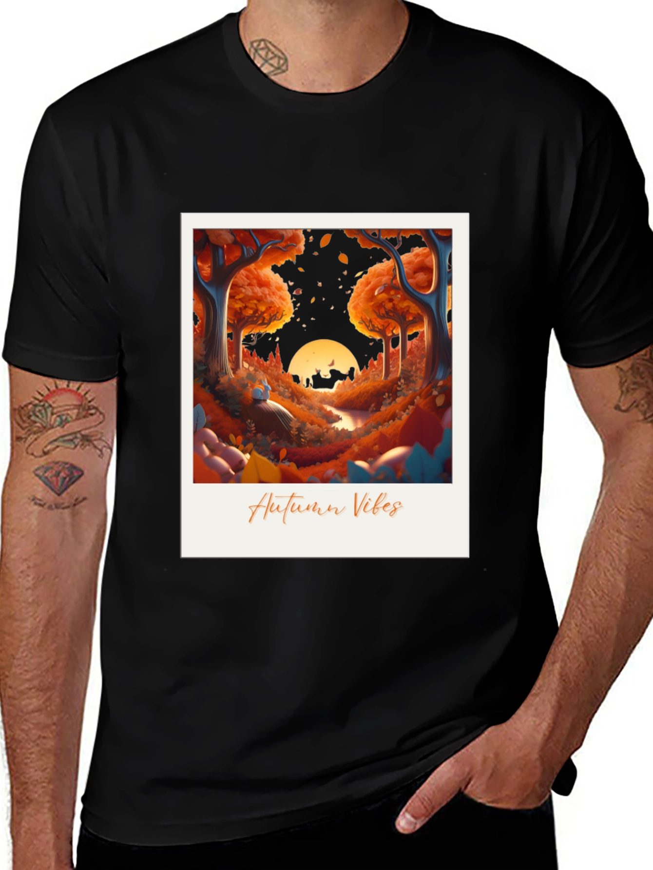 Black Autumn Vibes T-Shirt main image