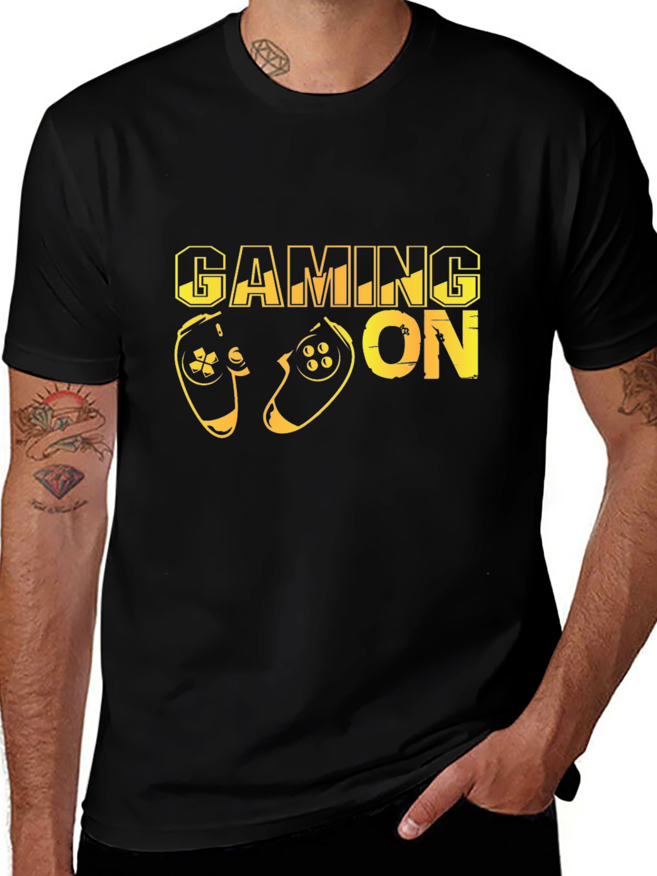 Variant 5 of Gaming On T-Shirt - Black Gamer Tee