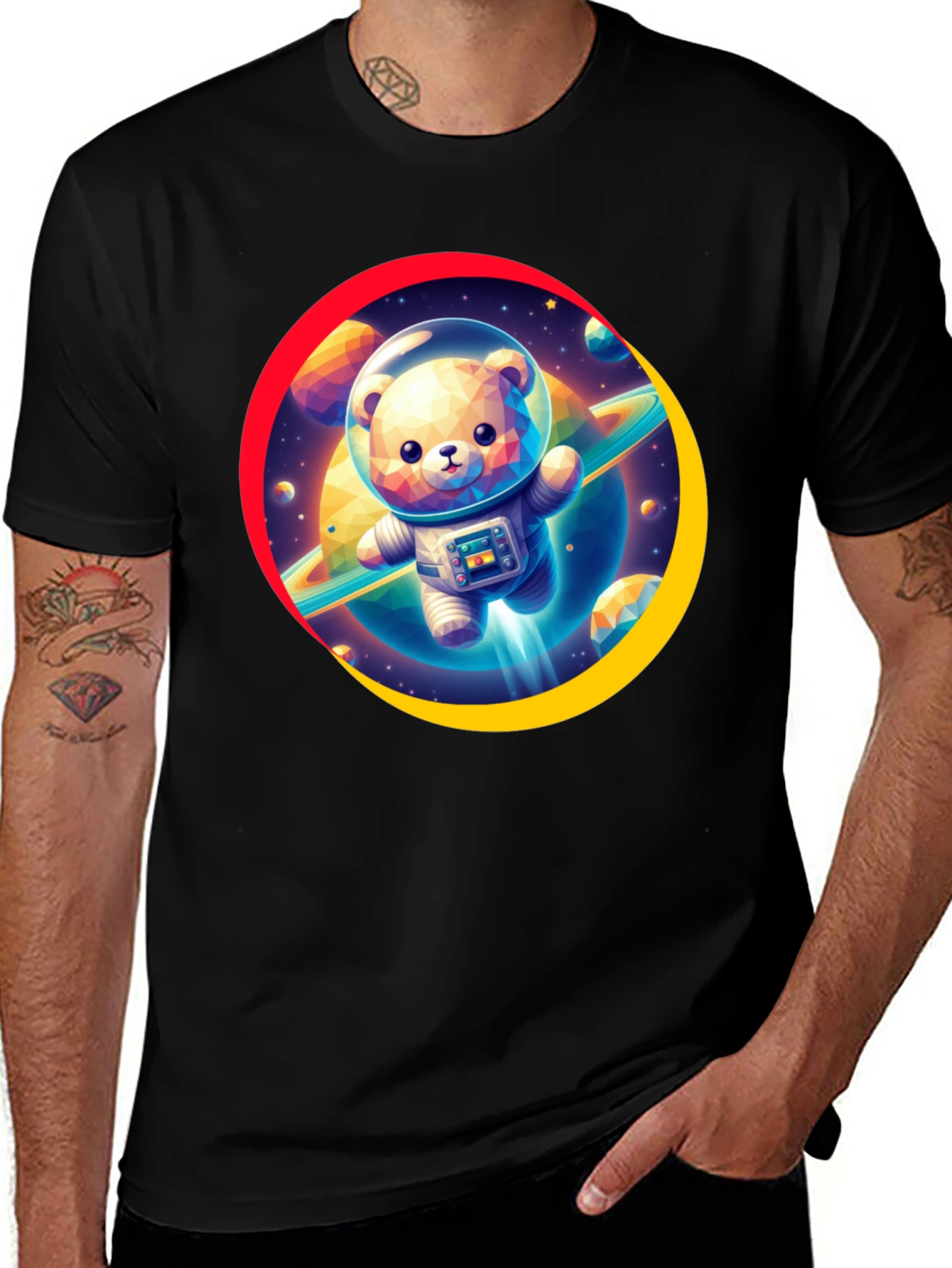 Variant 26 of Astronaut Bear Graphic T-Shirt