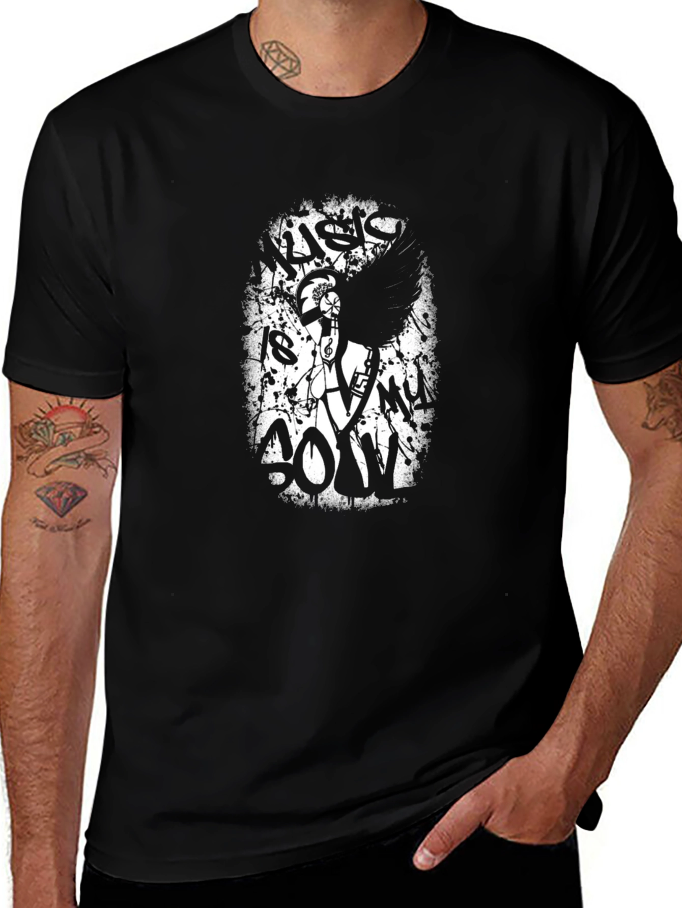 Variant 21 of Music is My Soul Graphic T-Shirt