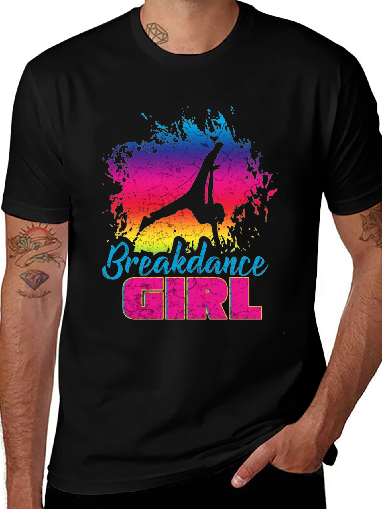 Variant 14 of Breakdance Girl Graphic T-Shirt - Trendy Hip Hop Tee