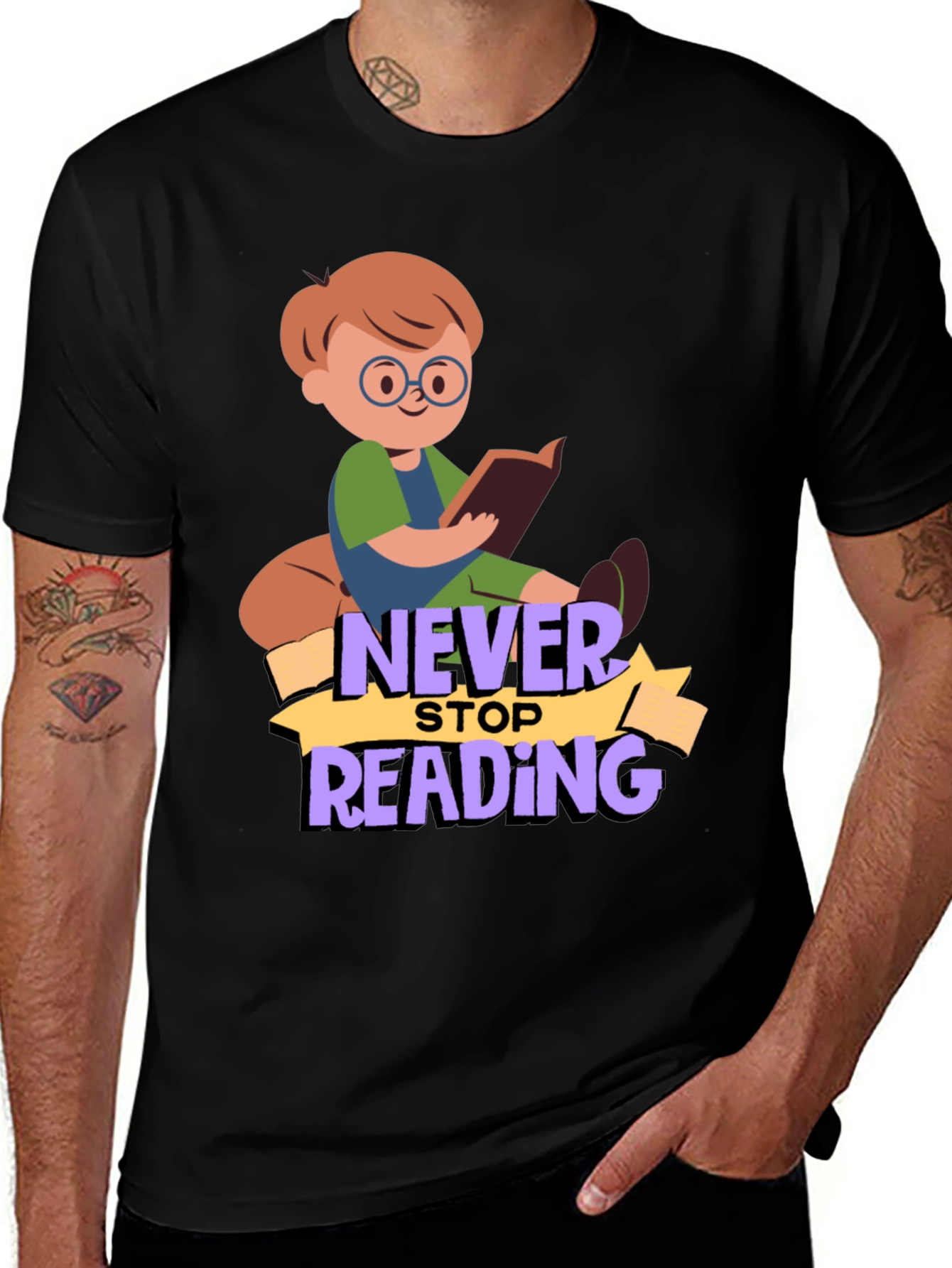 Variant 21 of Never Stop Reading Graphic T-Shirt